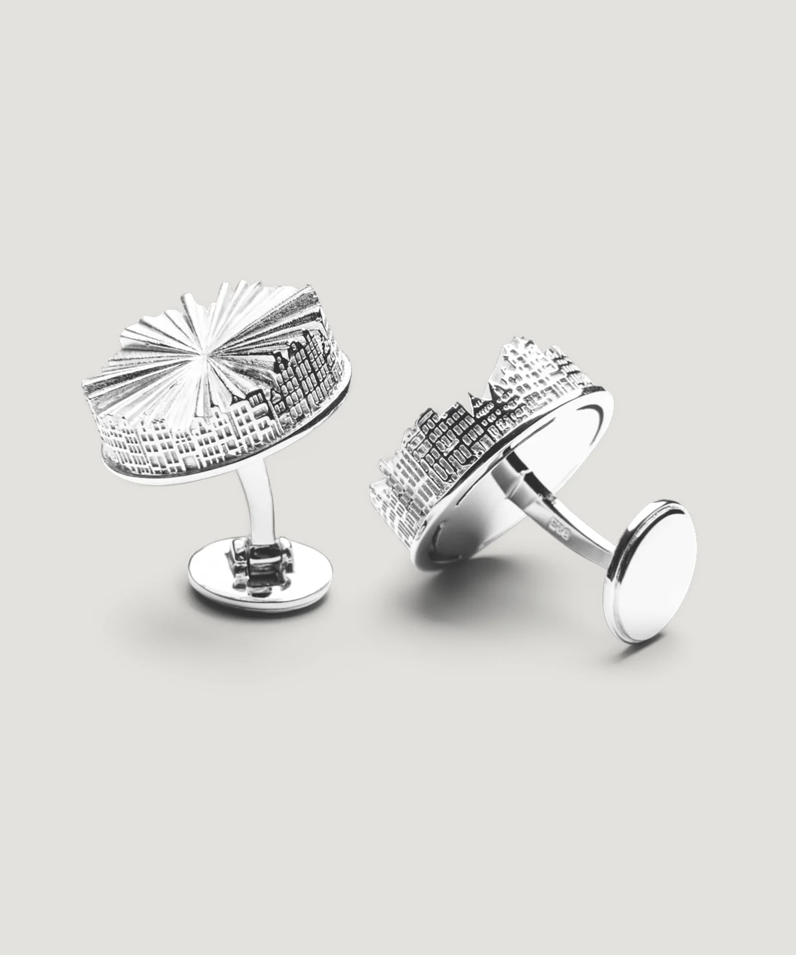 City cufflinks Amsterdam manchetknopen zilver