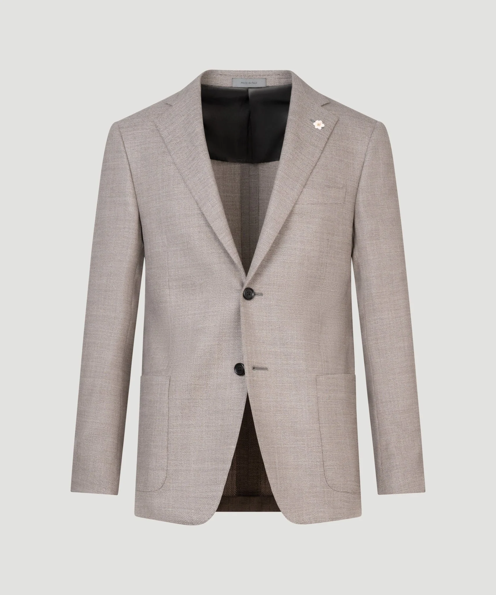 Colbert virgin wol stretch beige hopsack
