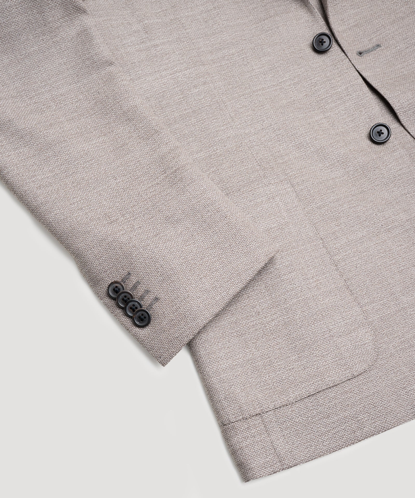 Colbert virgin wol stretch beige hopsack - Image 3