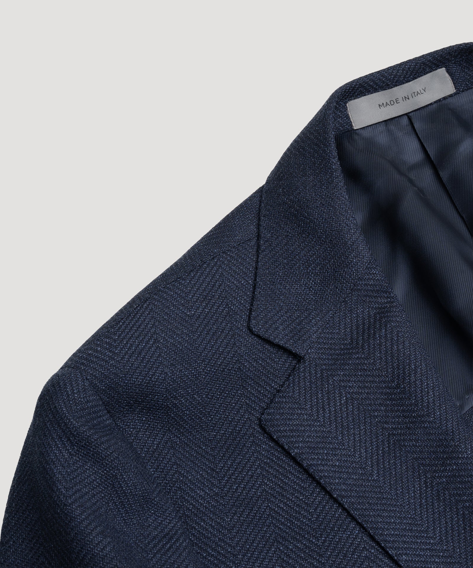 Colbert virgin wol stretch blauw visgraat - Image 2