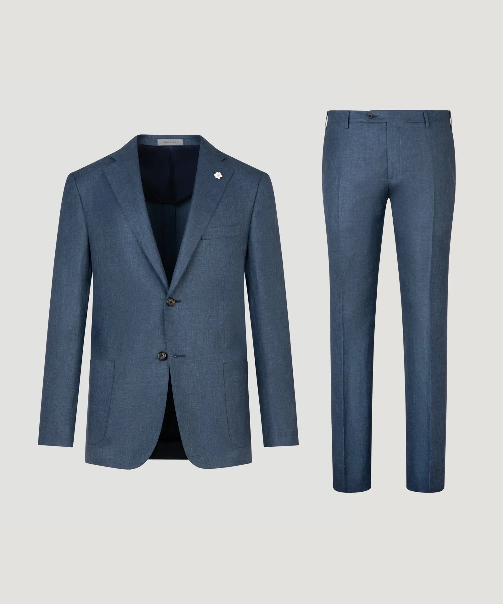 Pak virgin wol/linnen/zijde blauw
