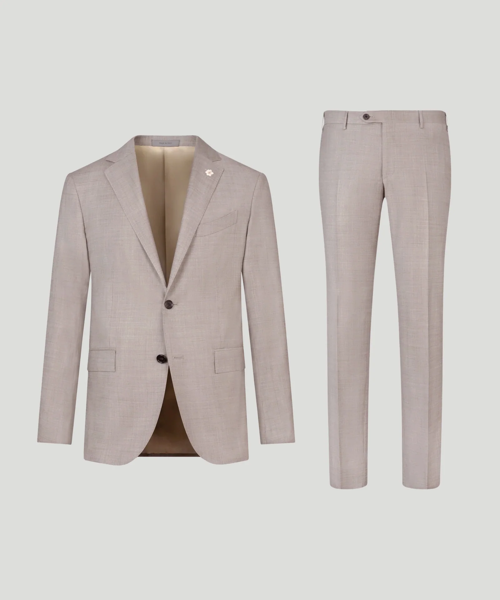 Pak virgin wol sharkskin lichtbruin