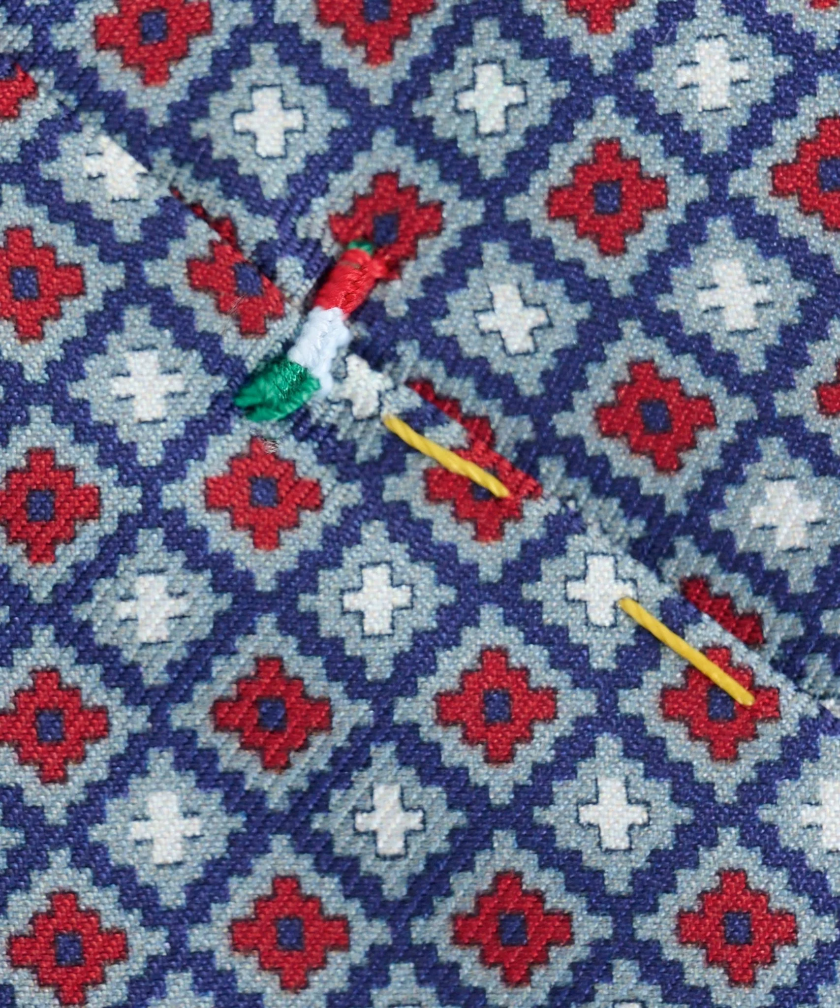 Das geometrisch patroon zijde rood - Image 2
