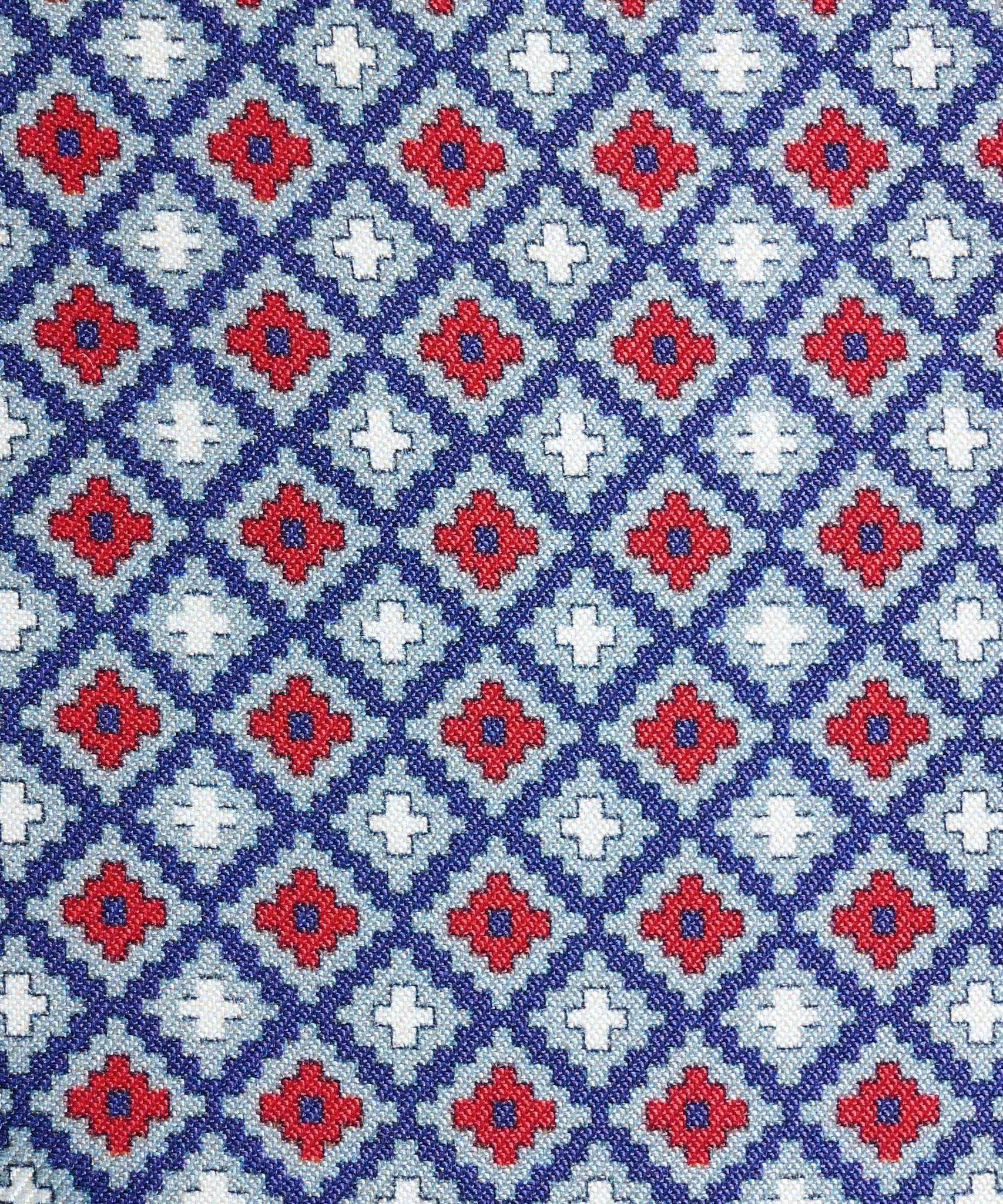 Das geometrisch patroon zijde rood - Image 3