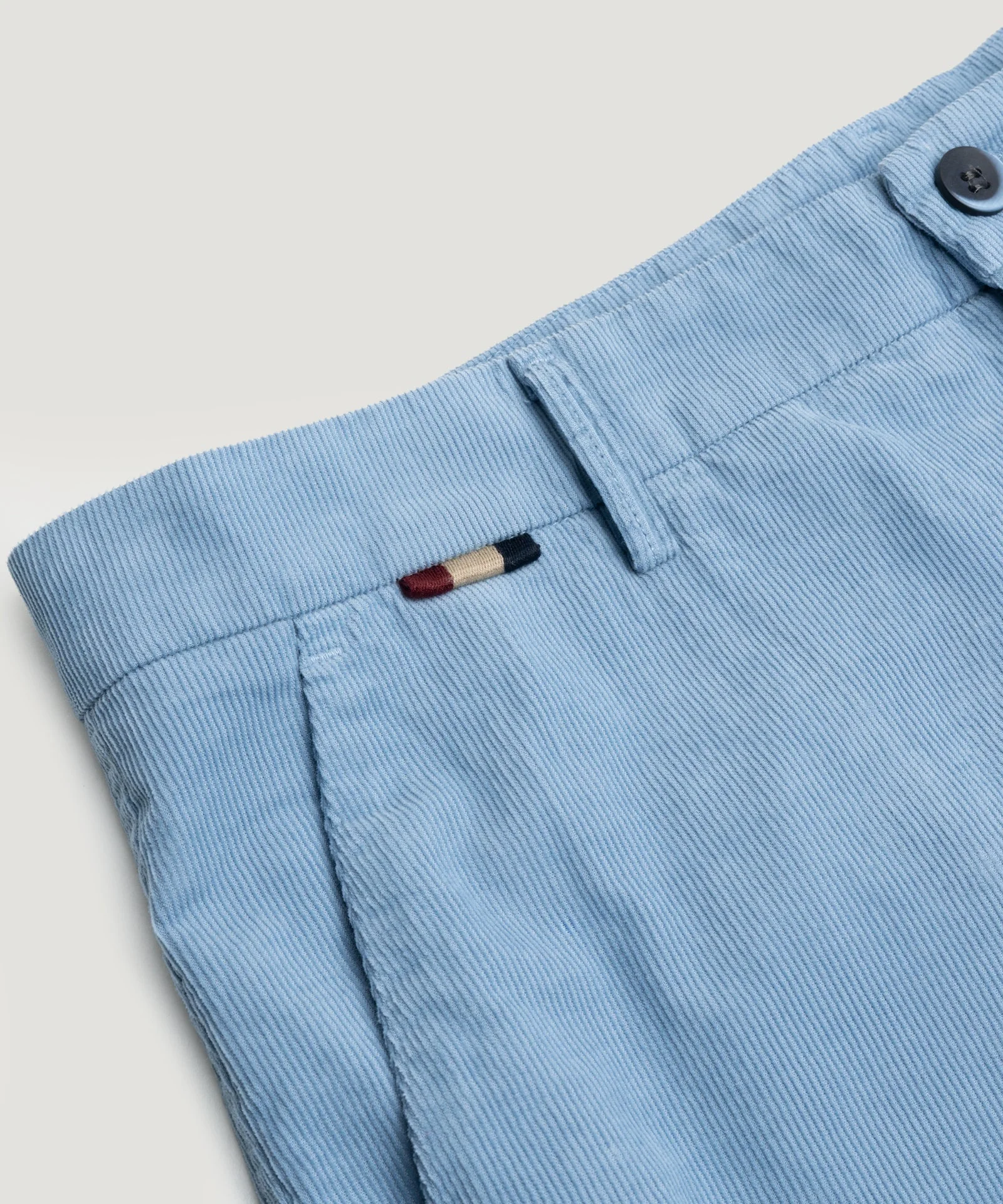 Bermuda shorts baby cord katoen stretch lichtblauw - Image 3
