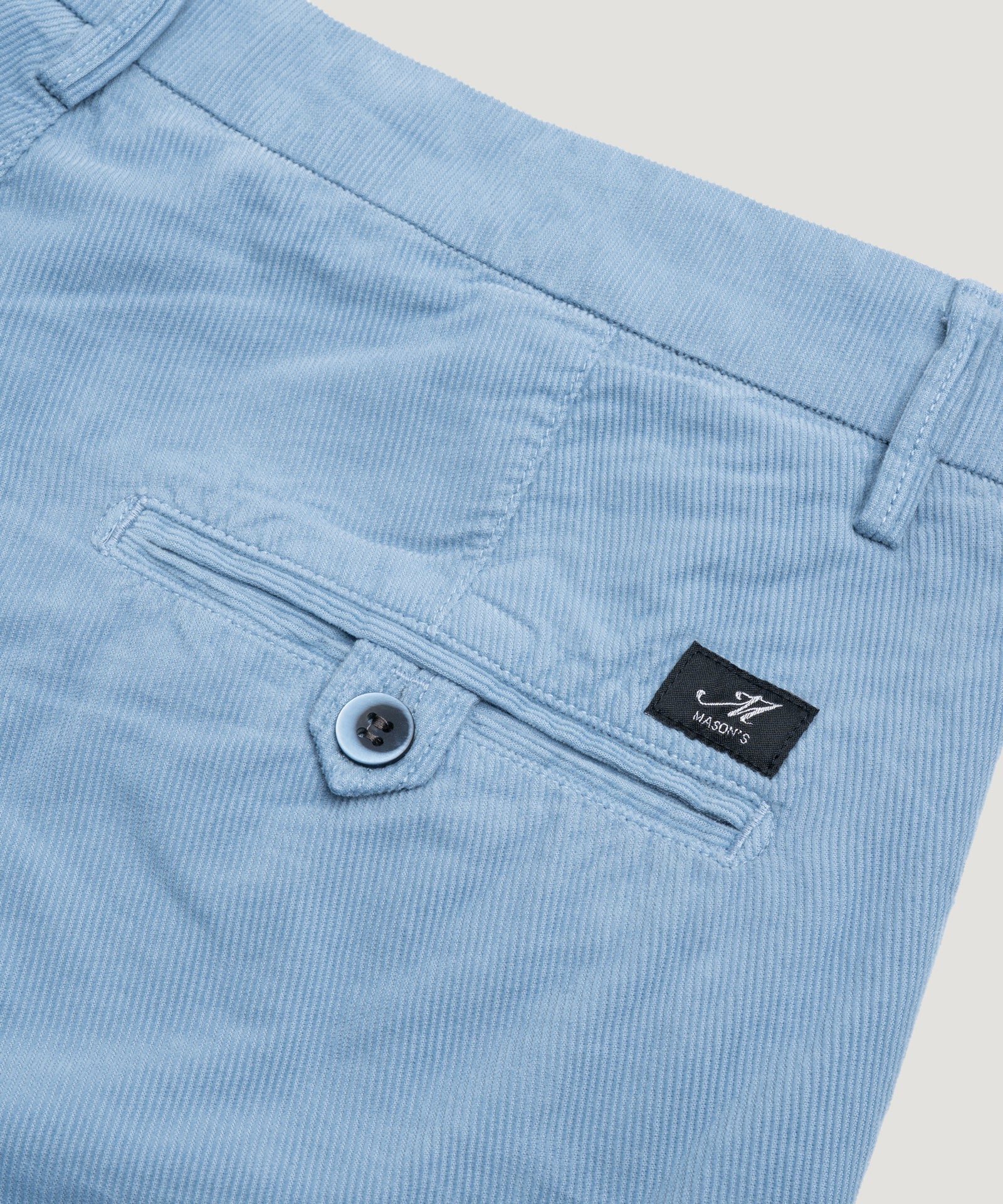 Bermuda shorts baby cord katoen stretch lichtblauw - Image 5