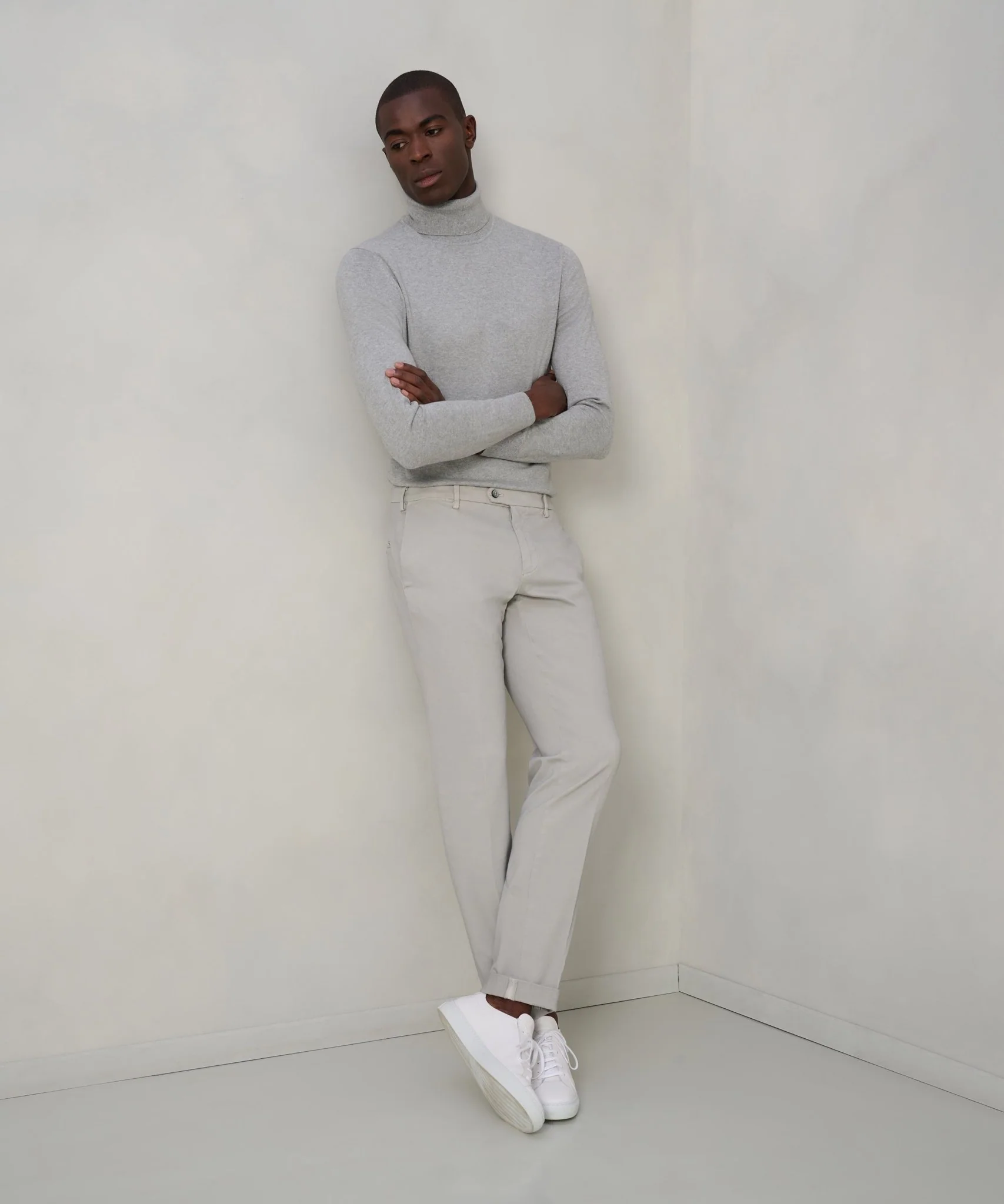 New York style chino katoen/modal stretch grijs - Image 3