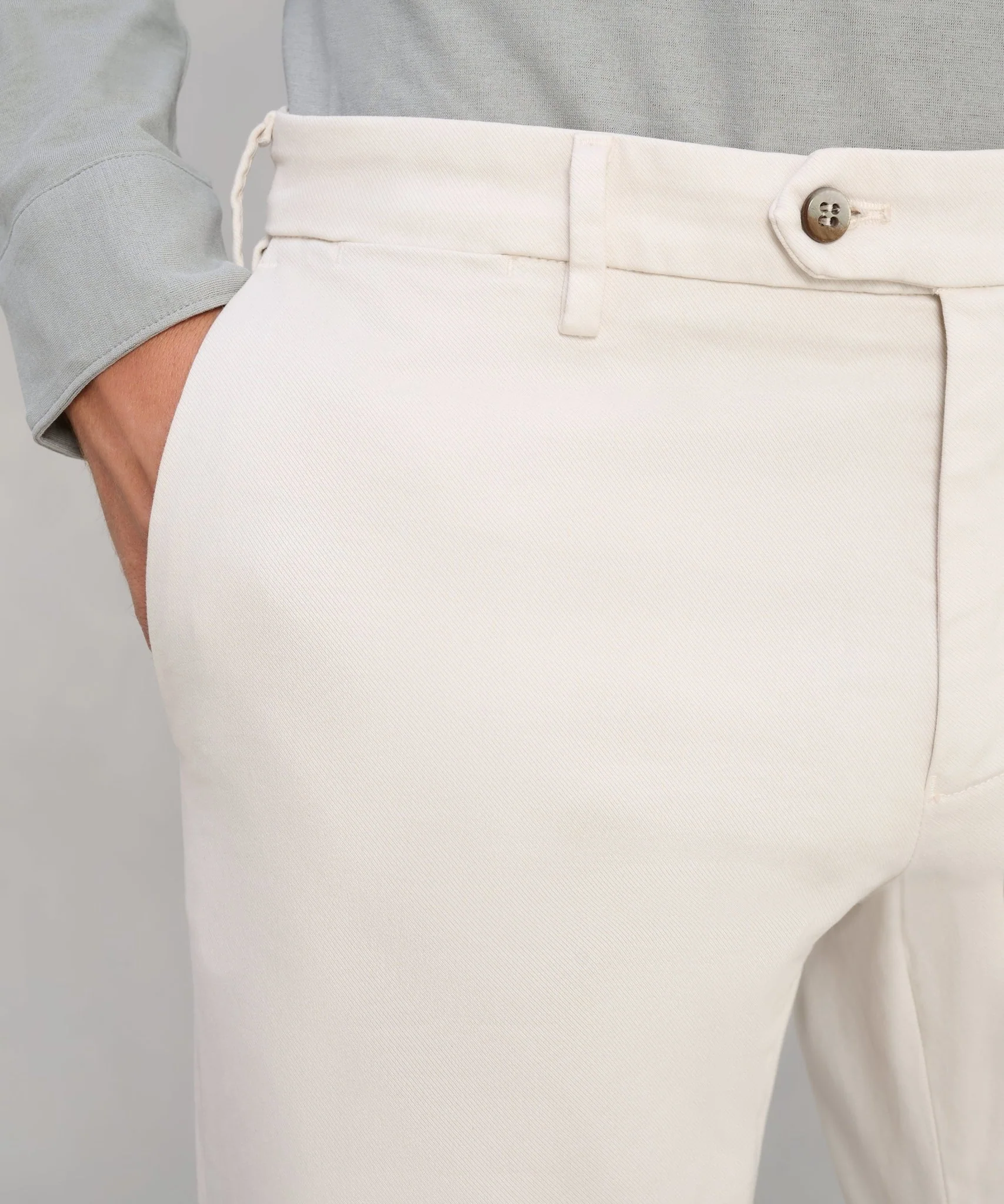 New York style chino katoen/modal stretch lichtgrijs - Image 4