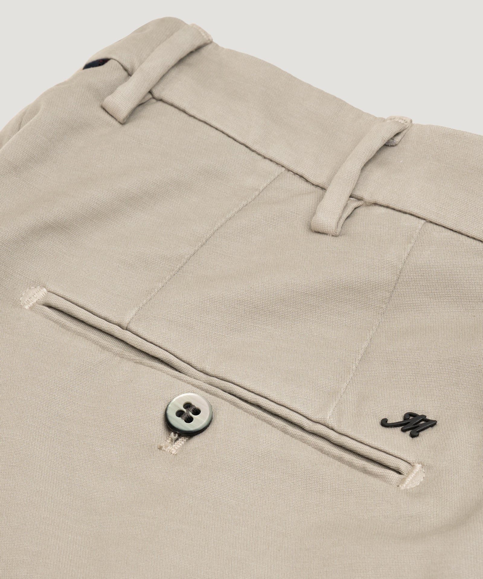 New York Style knitted chino katoen stretch taupe - Image 4