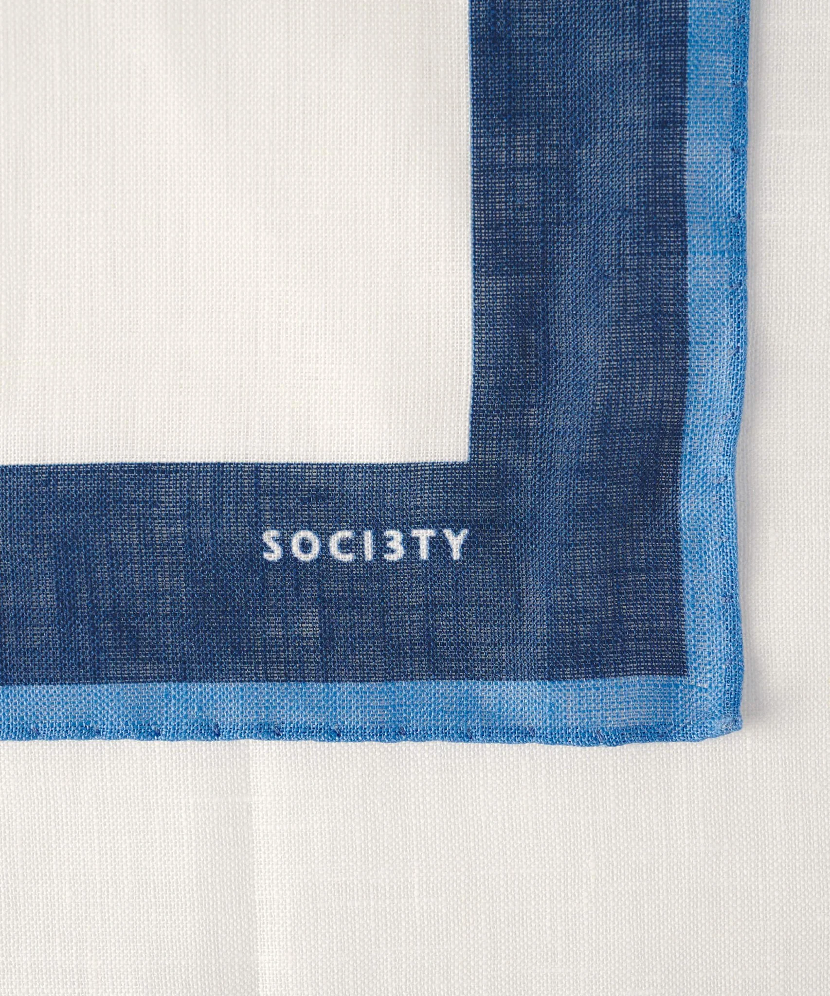 Pochet linnen blauw/wit - Image 2