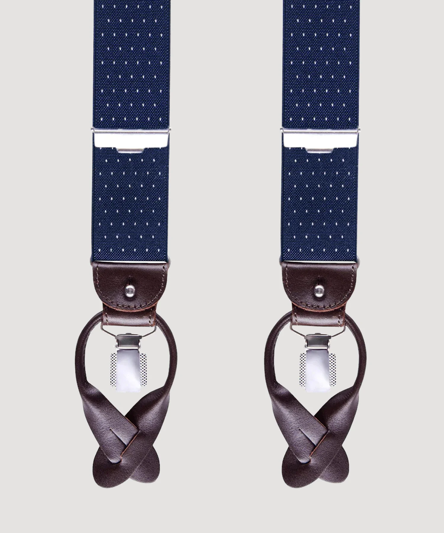 Bretels pindot donkerblauw