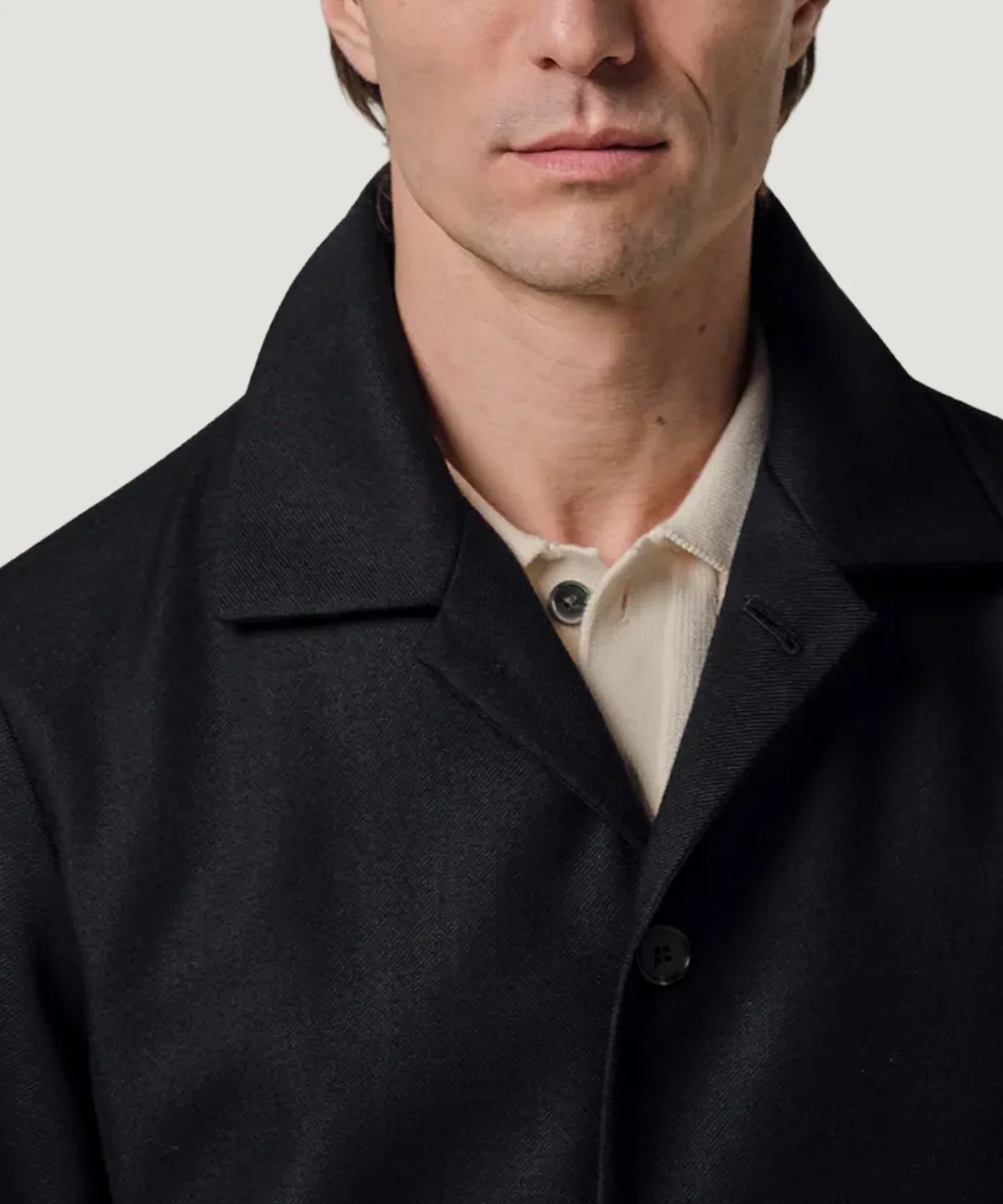 Lightweight overshirt wol donkerblauw - Image 3
