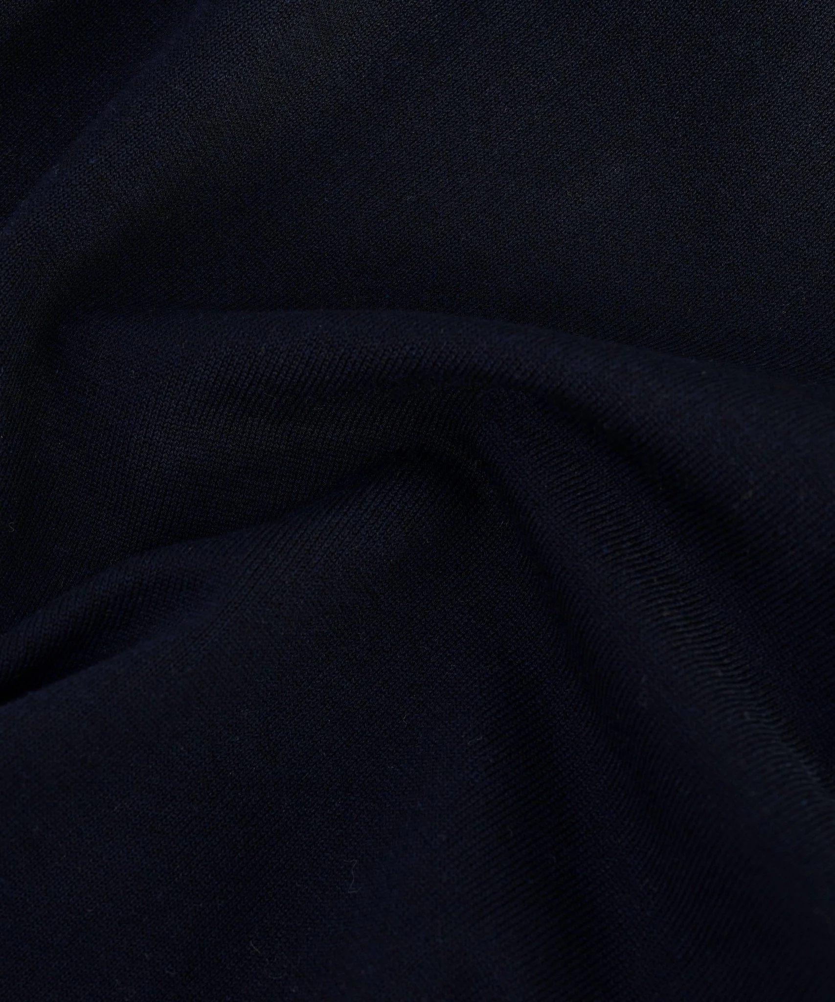 Luxury basic long sleeve one piece polo Tencel/katoen/zijde donkerblauw - Image 6