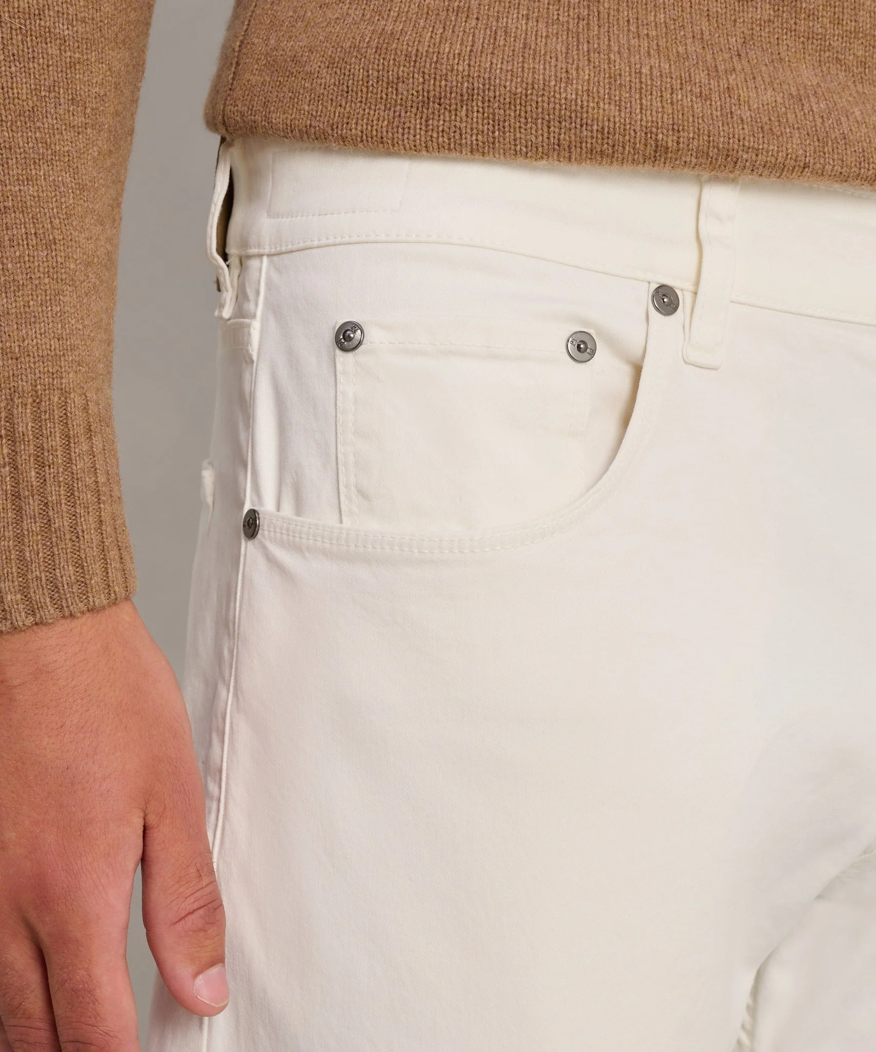 Jazz 5-pocket katoen stretch double dyed off-white - Image 4