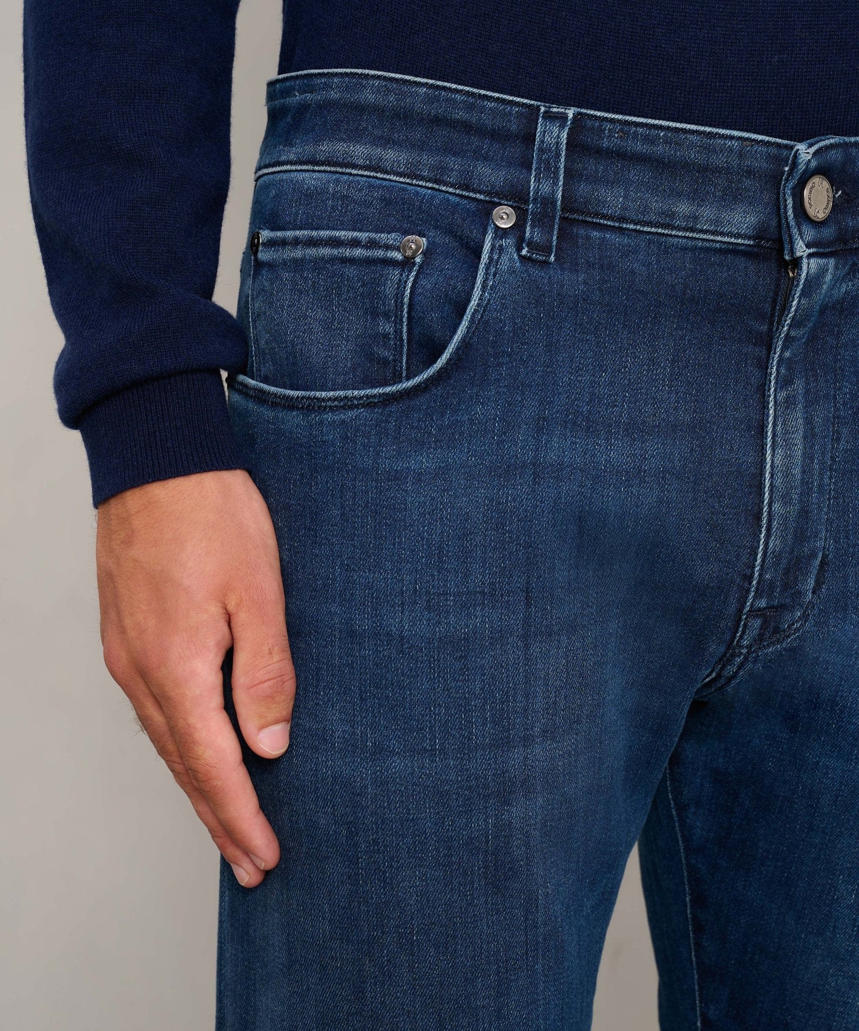 Jazz jeans katoen stretch donkerblauw - Image 4