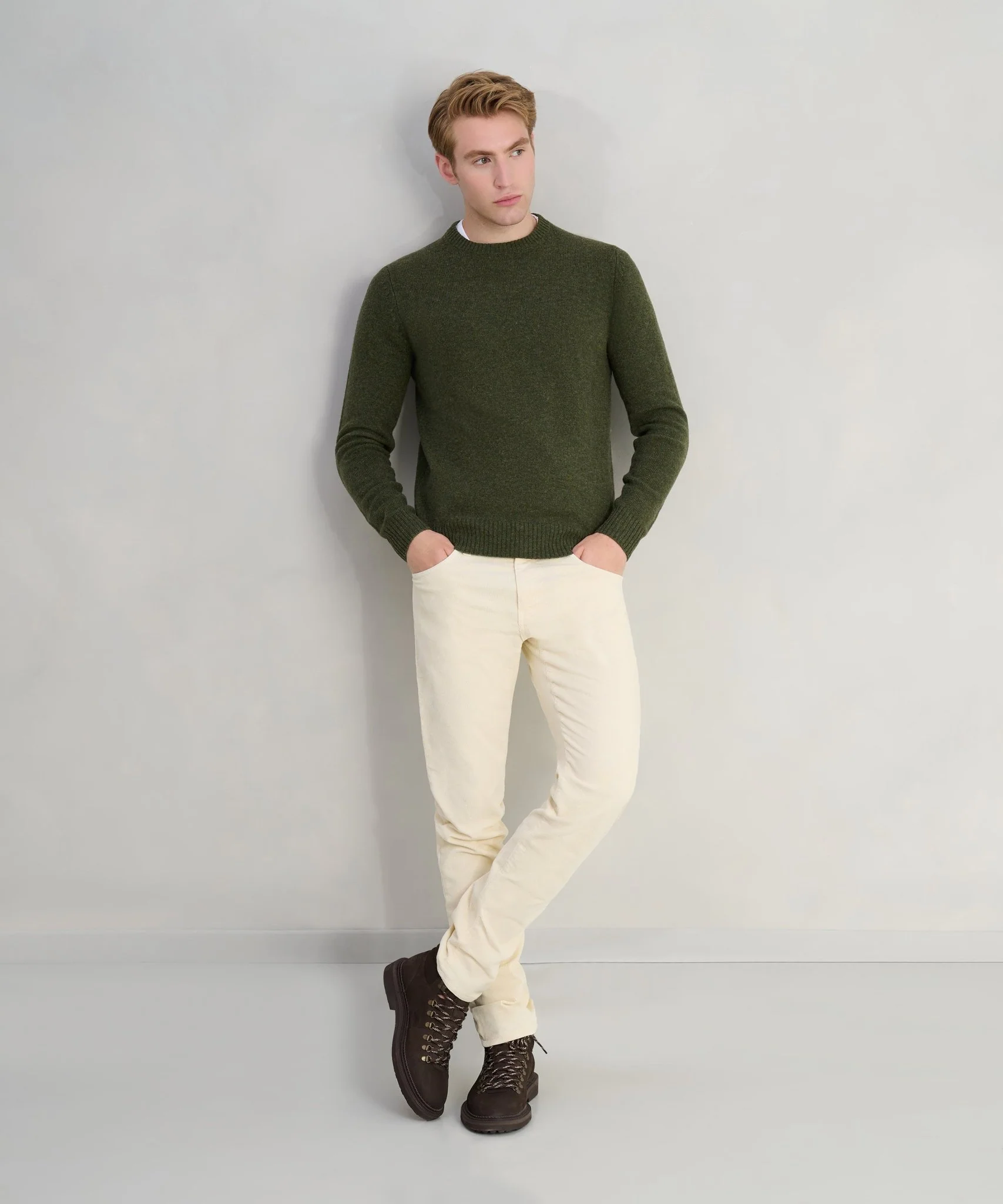 Swing 5-pocket broek katoen ribcord off-white - Image 3