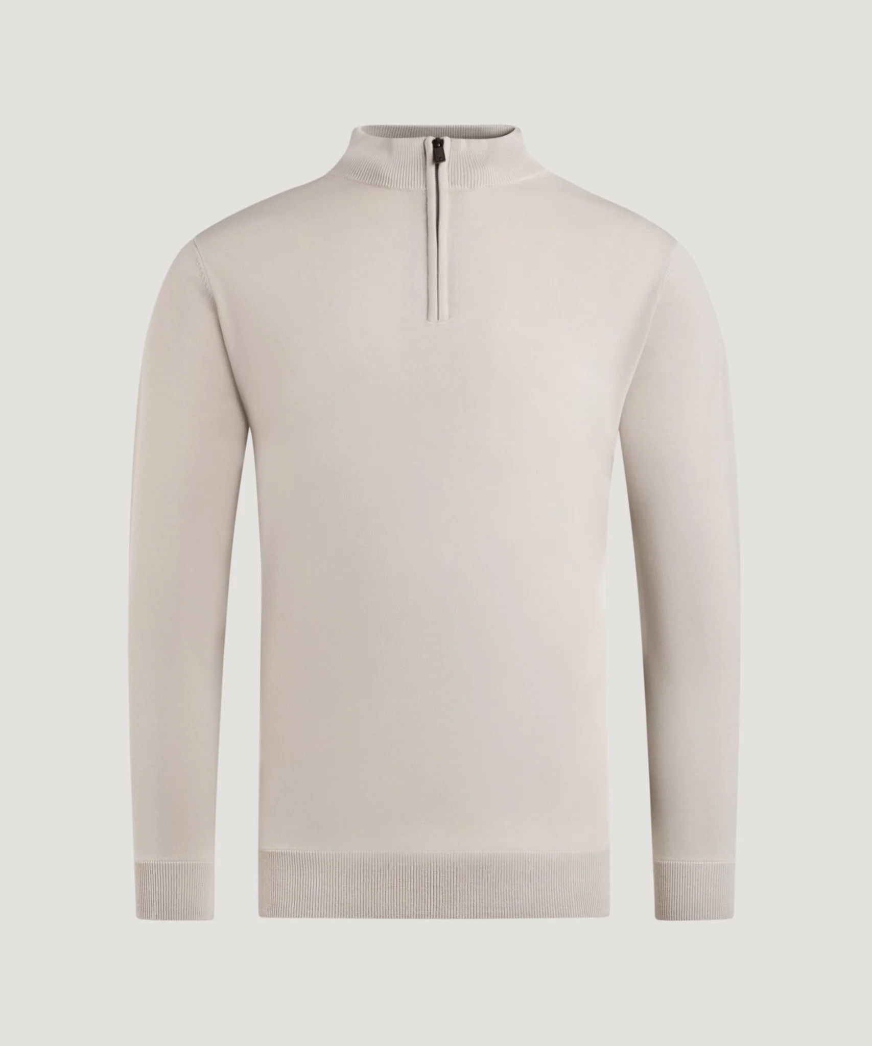 Cool Dry Easy Stretch half-zip trui beige