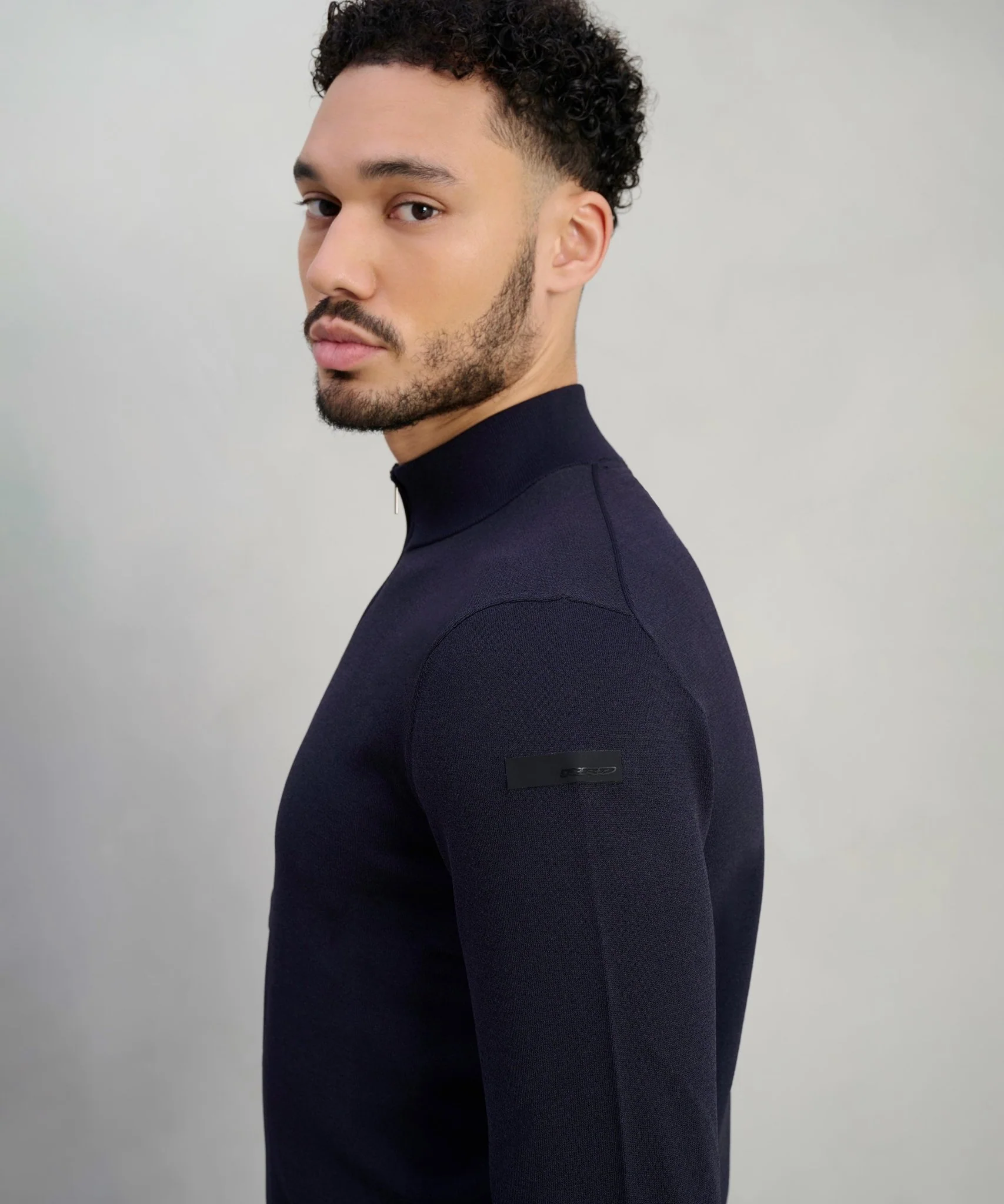 Maxell Full Zip Knit vest viscose mix donkerblauw - Image 4