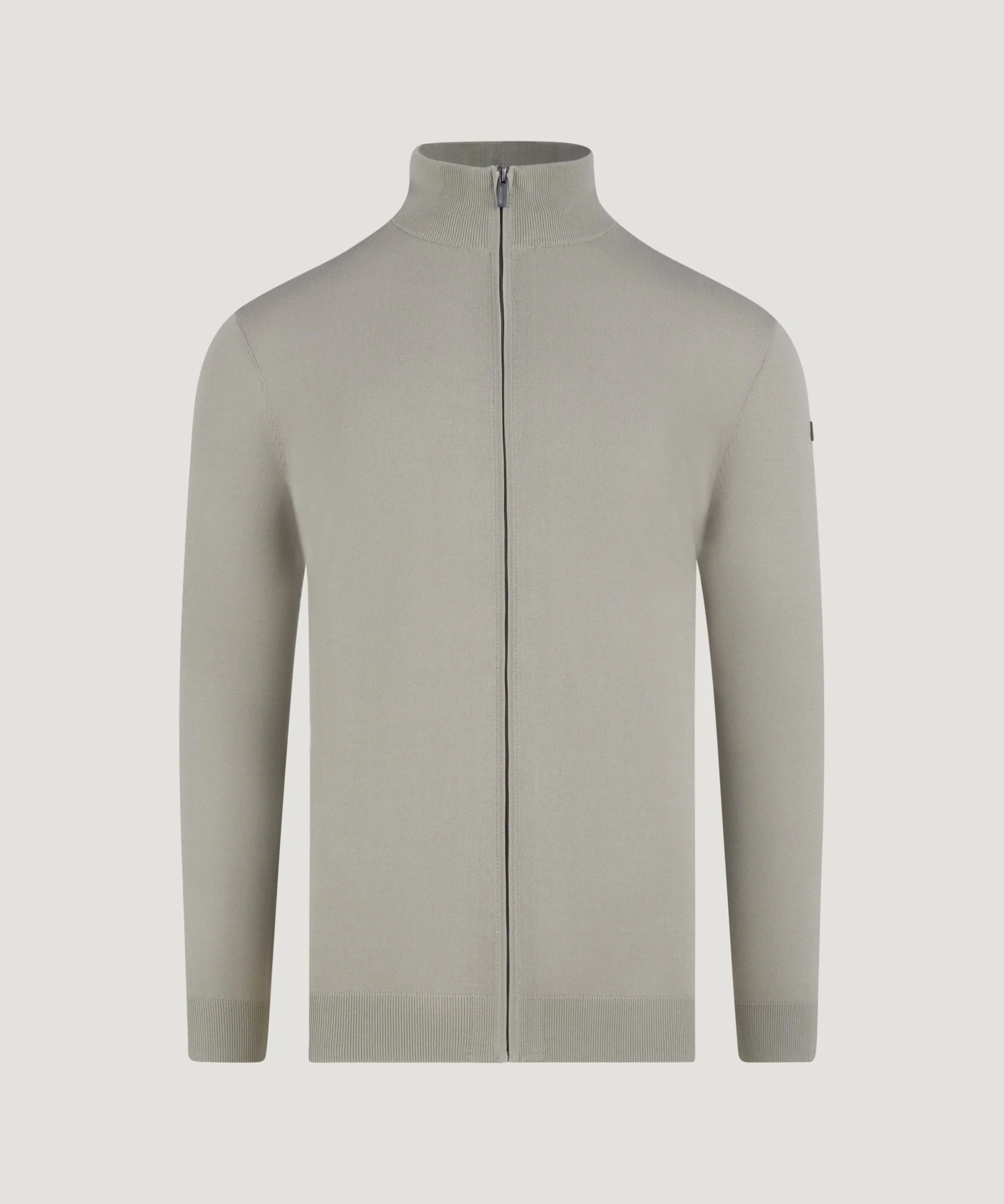 Maxell Full Zip Knit vest viscose mix sage green