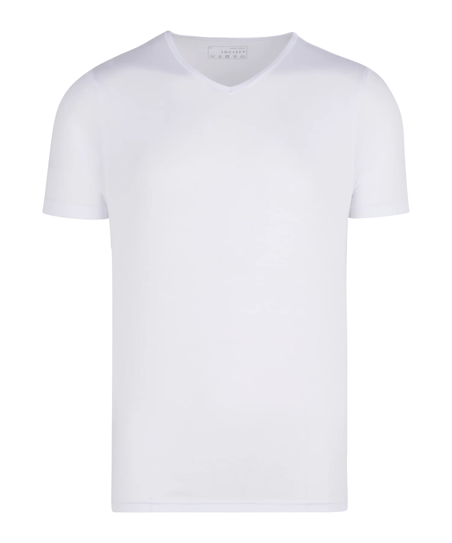 2-pack T-shirts V-hals katoen wit - Image 6
