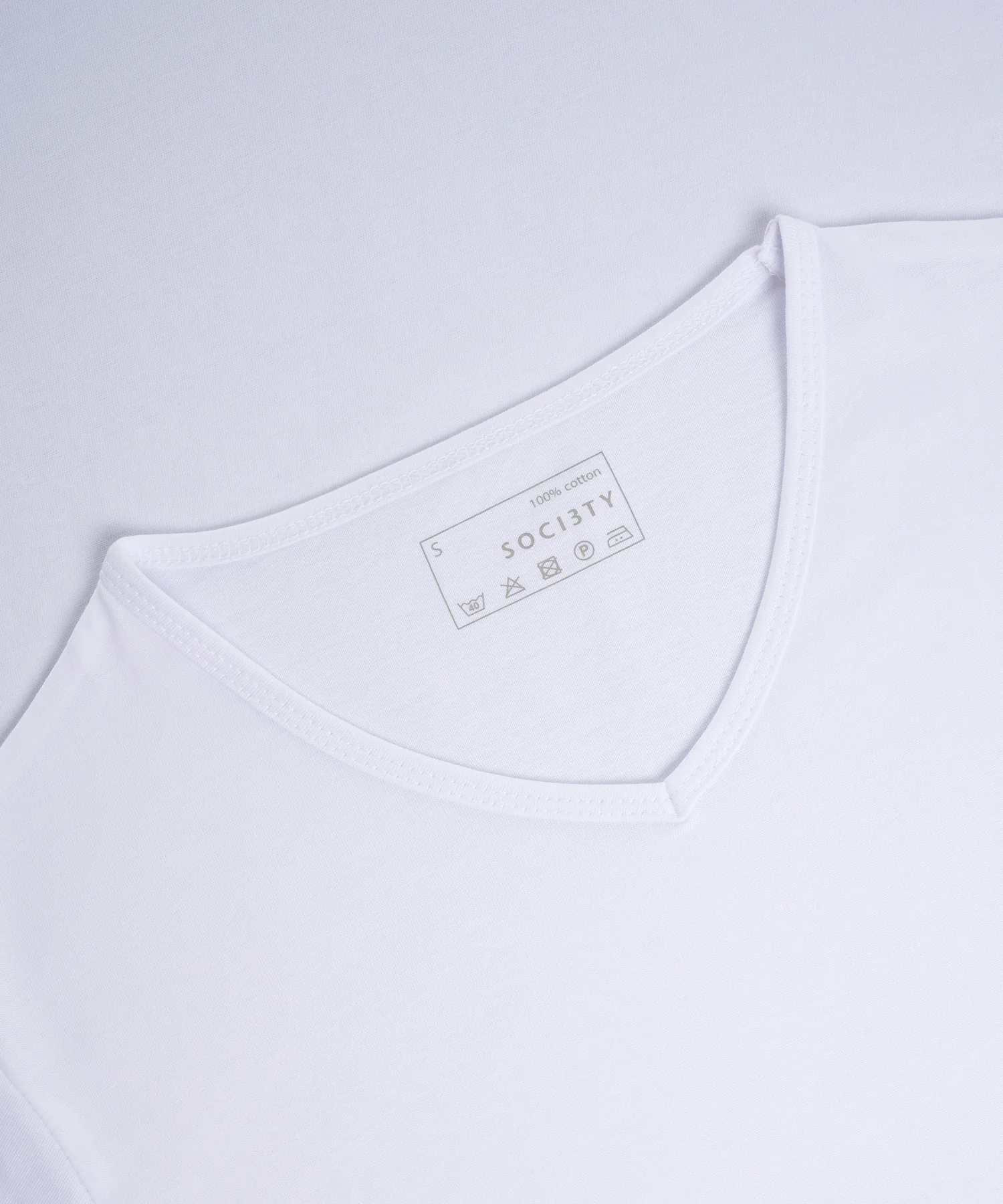 2-pack T-shirts V-hals katoen wit - Image 7