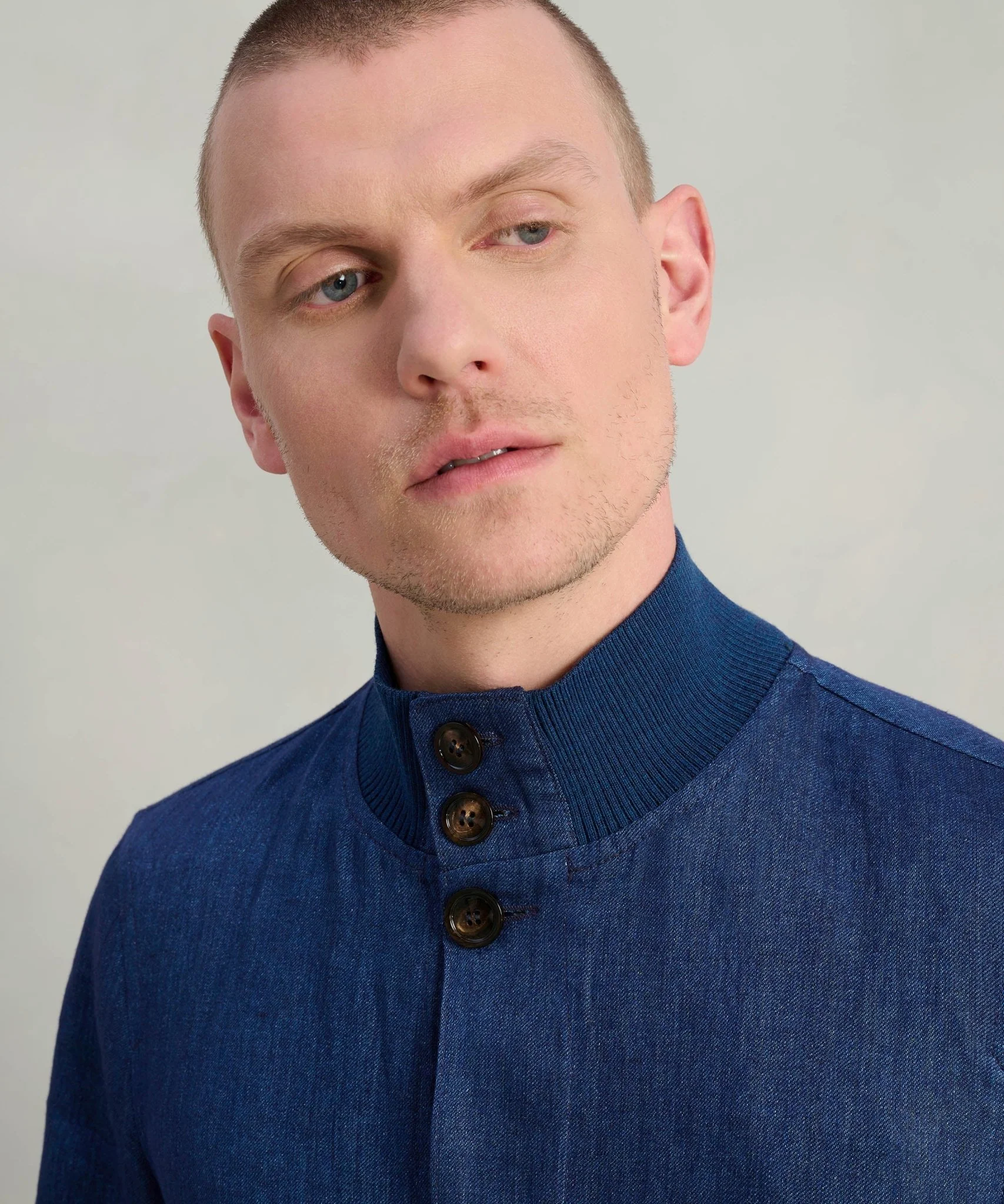 Bomber jacket linnen blauw - Image 4