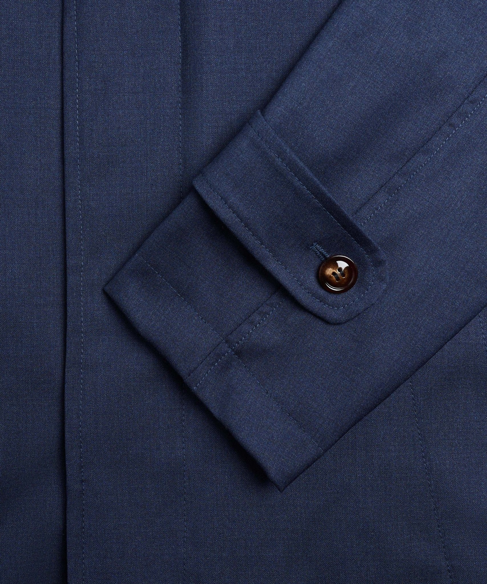 Car coat wol stretch donkerblauw melange (by Reda) - Image 6