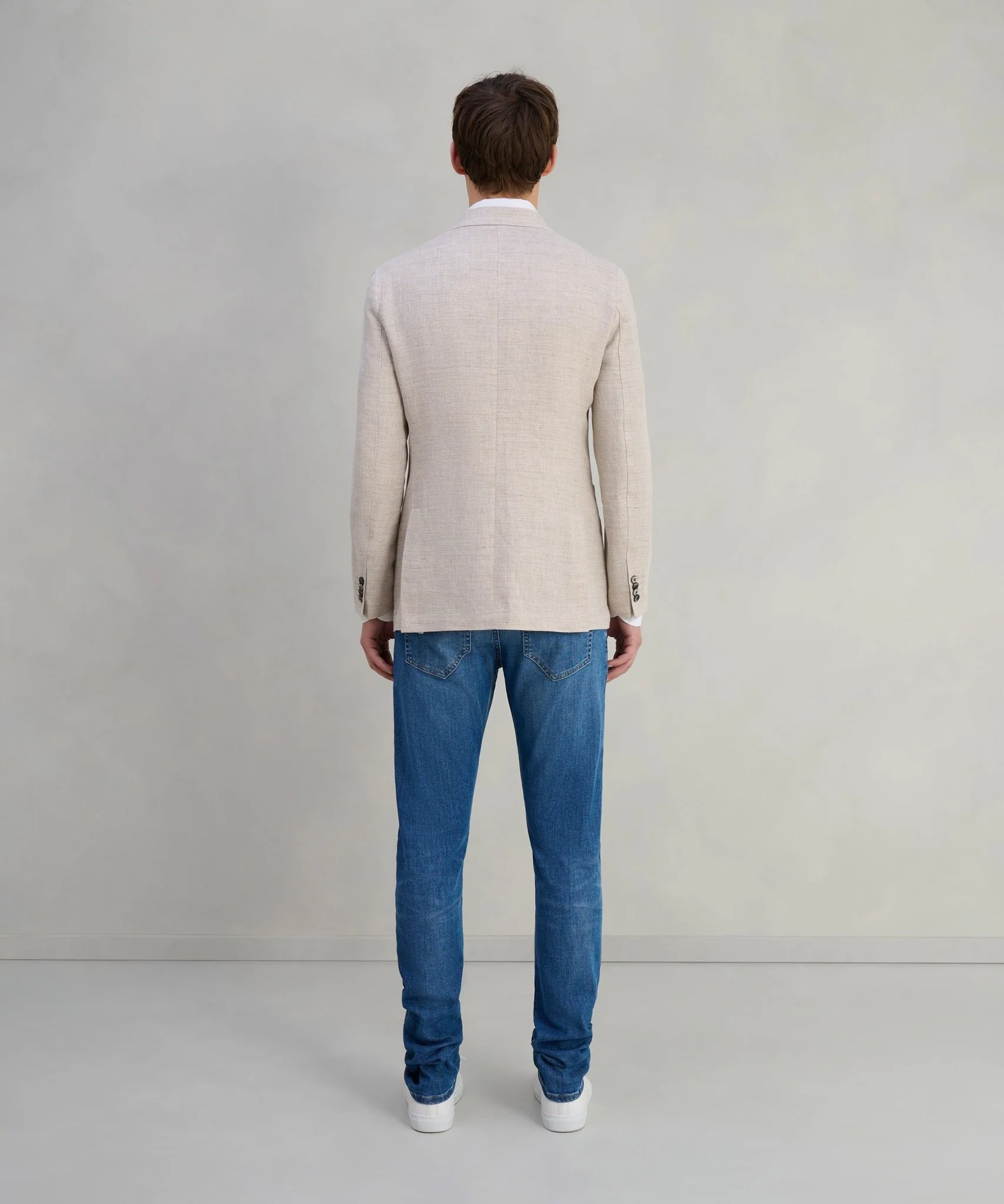 Colbert wol/linnen Drago beige visgraat - Image 5