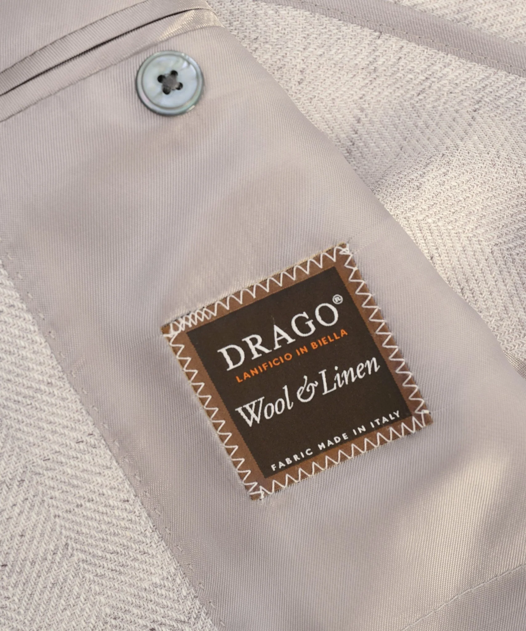 Colbert wol/linnen Drago beige visgraat - Image 7