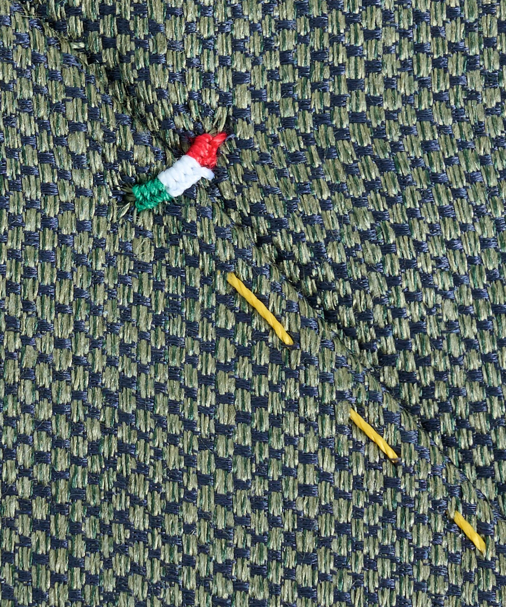 Das basket weave zijde/linnen groen - Image 2
