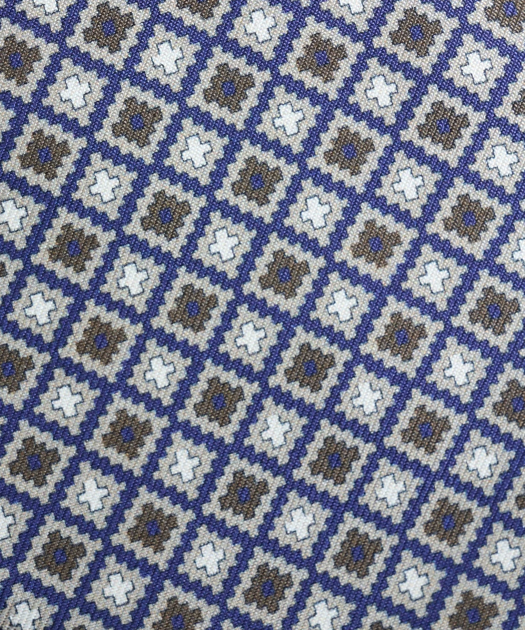 Das geometrisch patroon zijde bruin - Image 3
