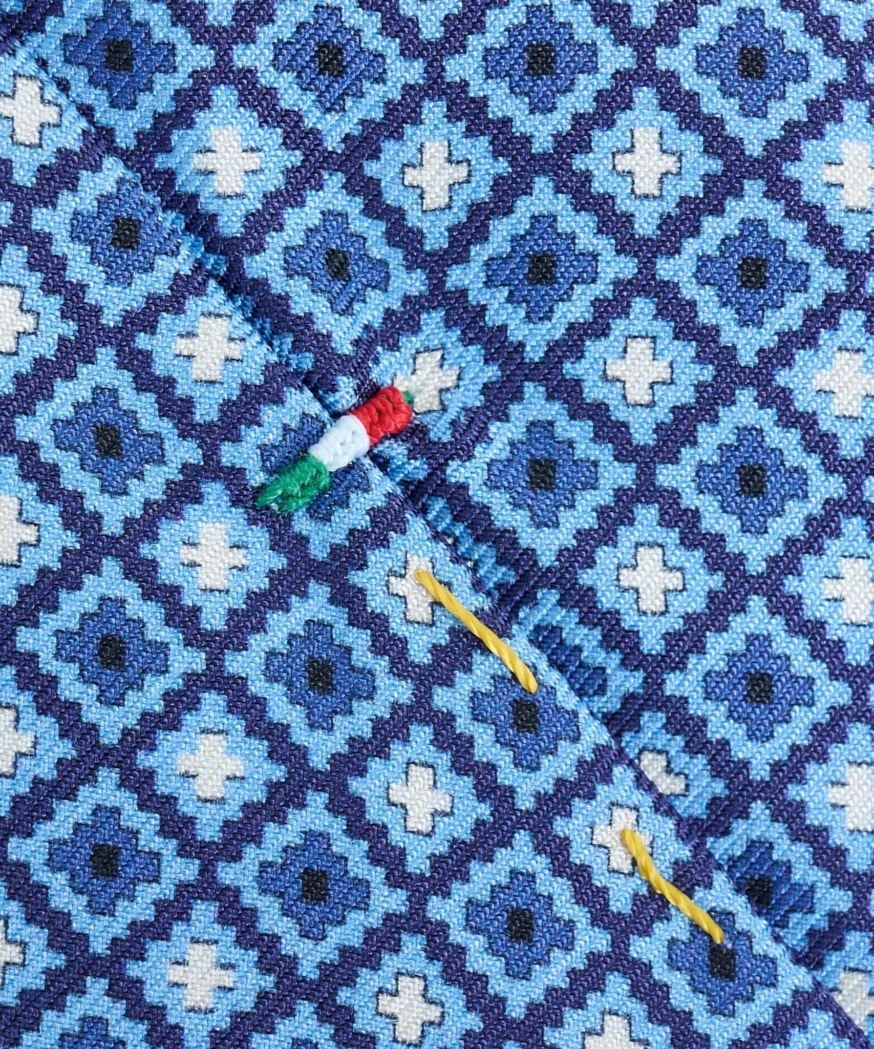 Das geometrisch patroon zijde lichtblauw - Image 2
