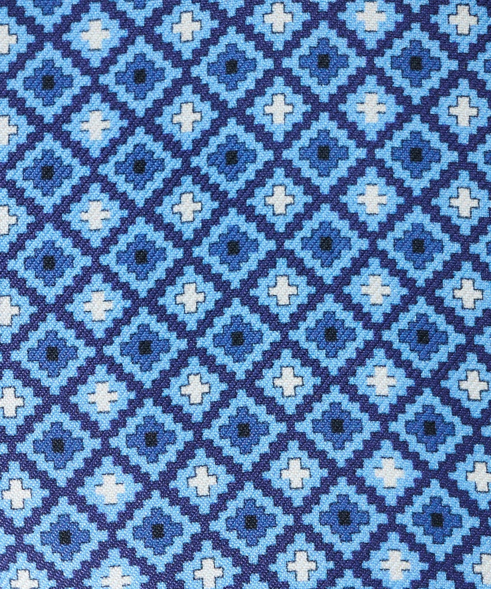 Das geometrisch patroon zijde lichtblauw - Image 3
