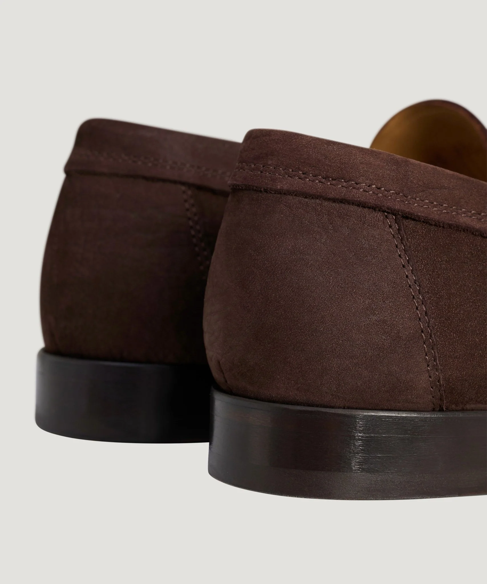 Gathered detail penny loafer nubuck donkerbruin - Image 4