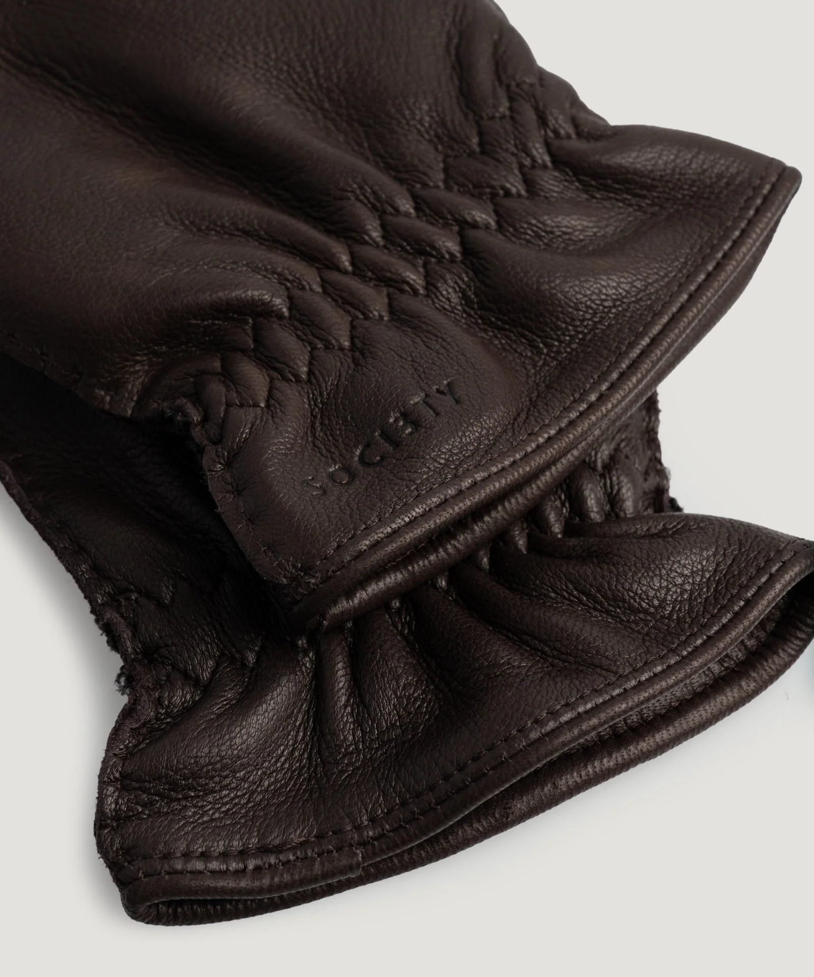 Handschoenen leer donkerbruin - Image 3