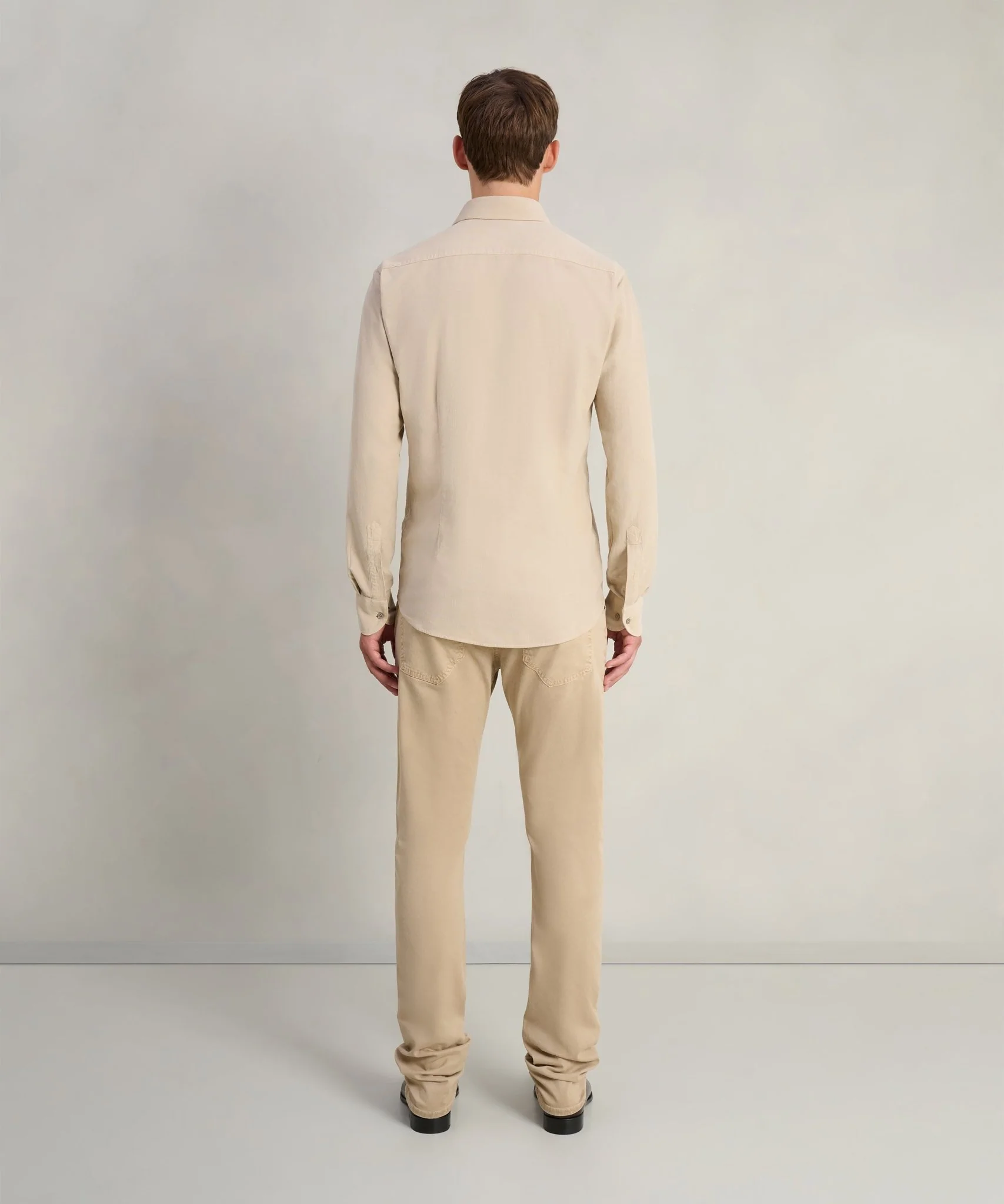 Overhemd gewassen corduroy beige - Image 5