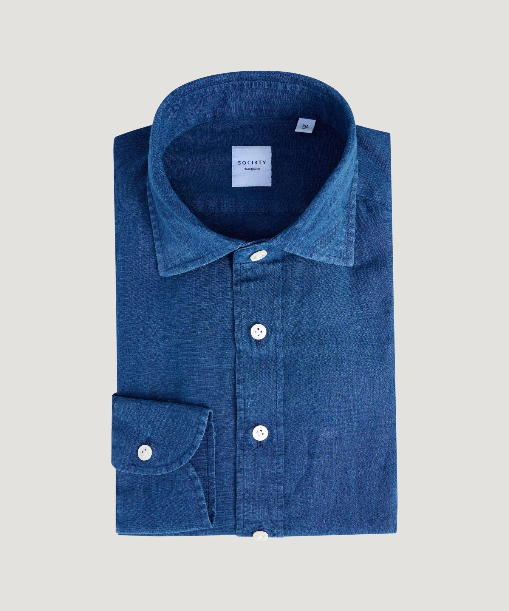 Overhemd linnen blauw
