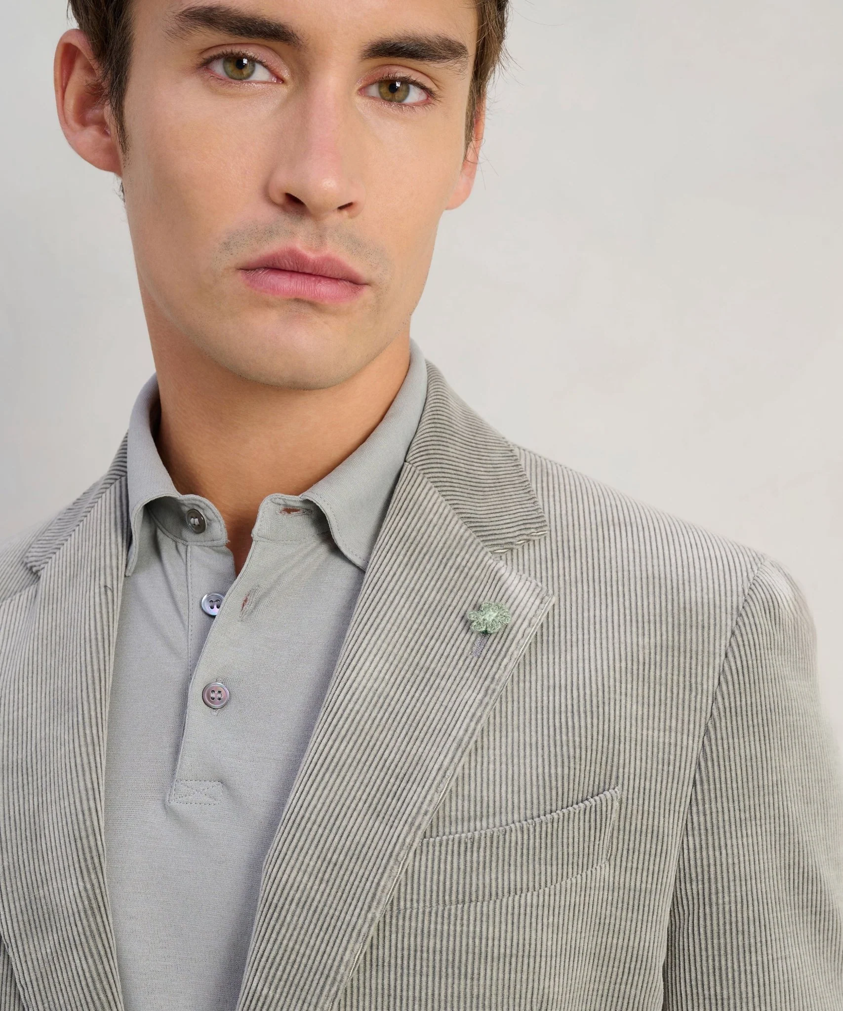 Colbert wol/katoen Skyfall corduroy saliegroen - Image 4