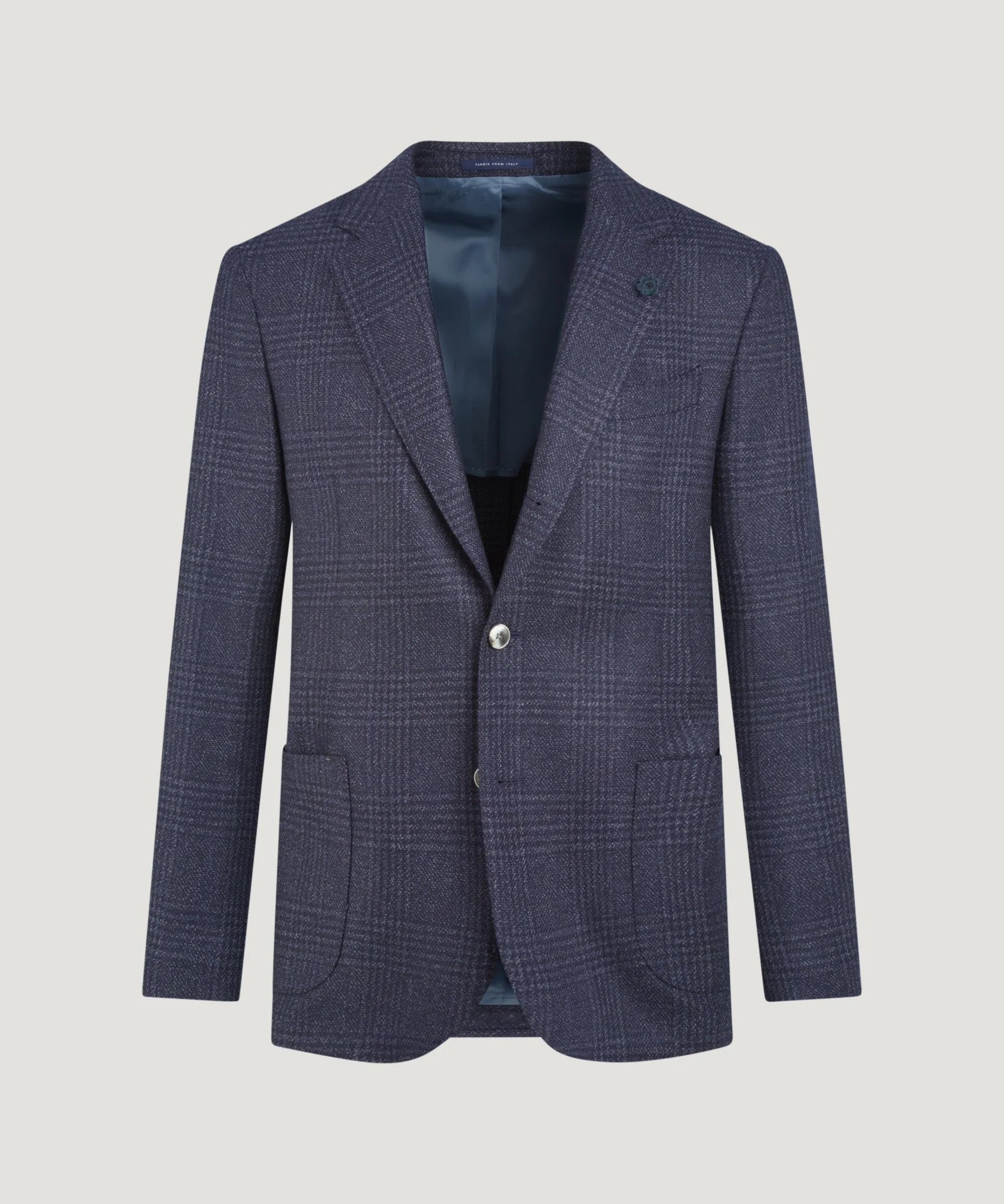 Colbert wol Glencheck donkerblauw
