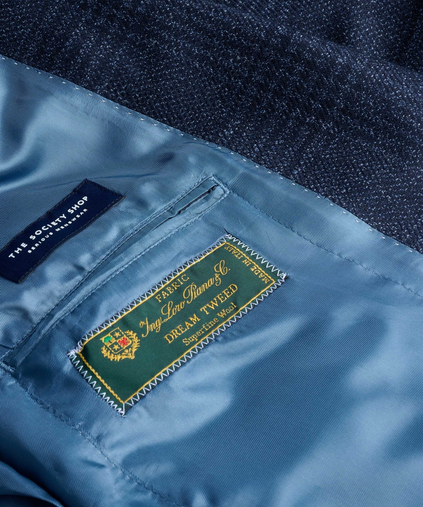 Colbert wol Glencheck donkerblauw - Image 3