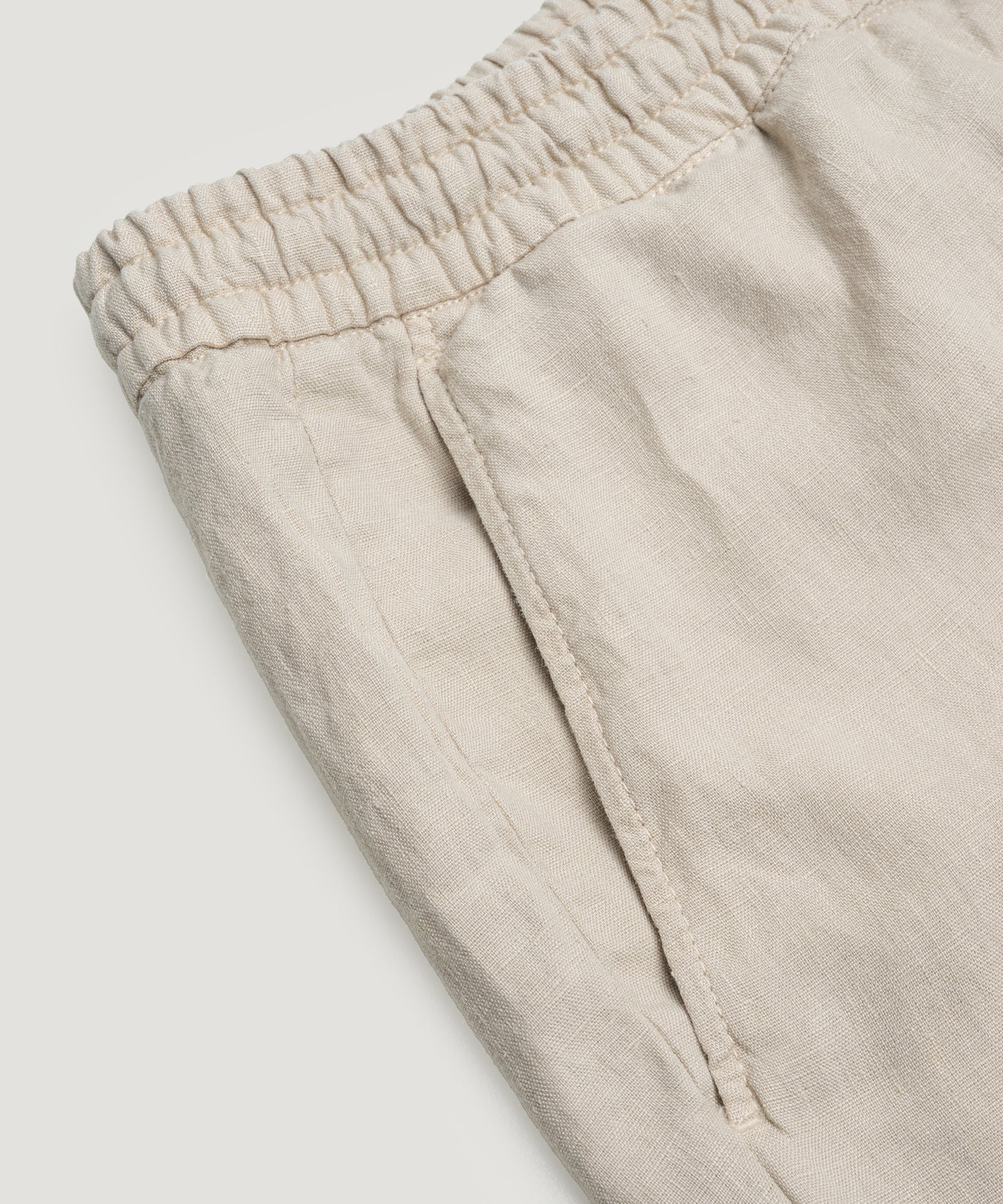 Bermuda shorts gewassen linnen beige - Image 4