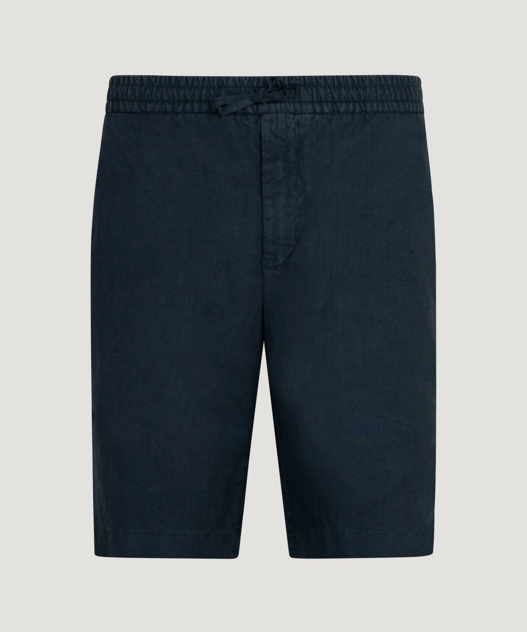 Bermuda shorts gewassen linnen donkerblauw