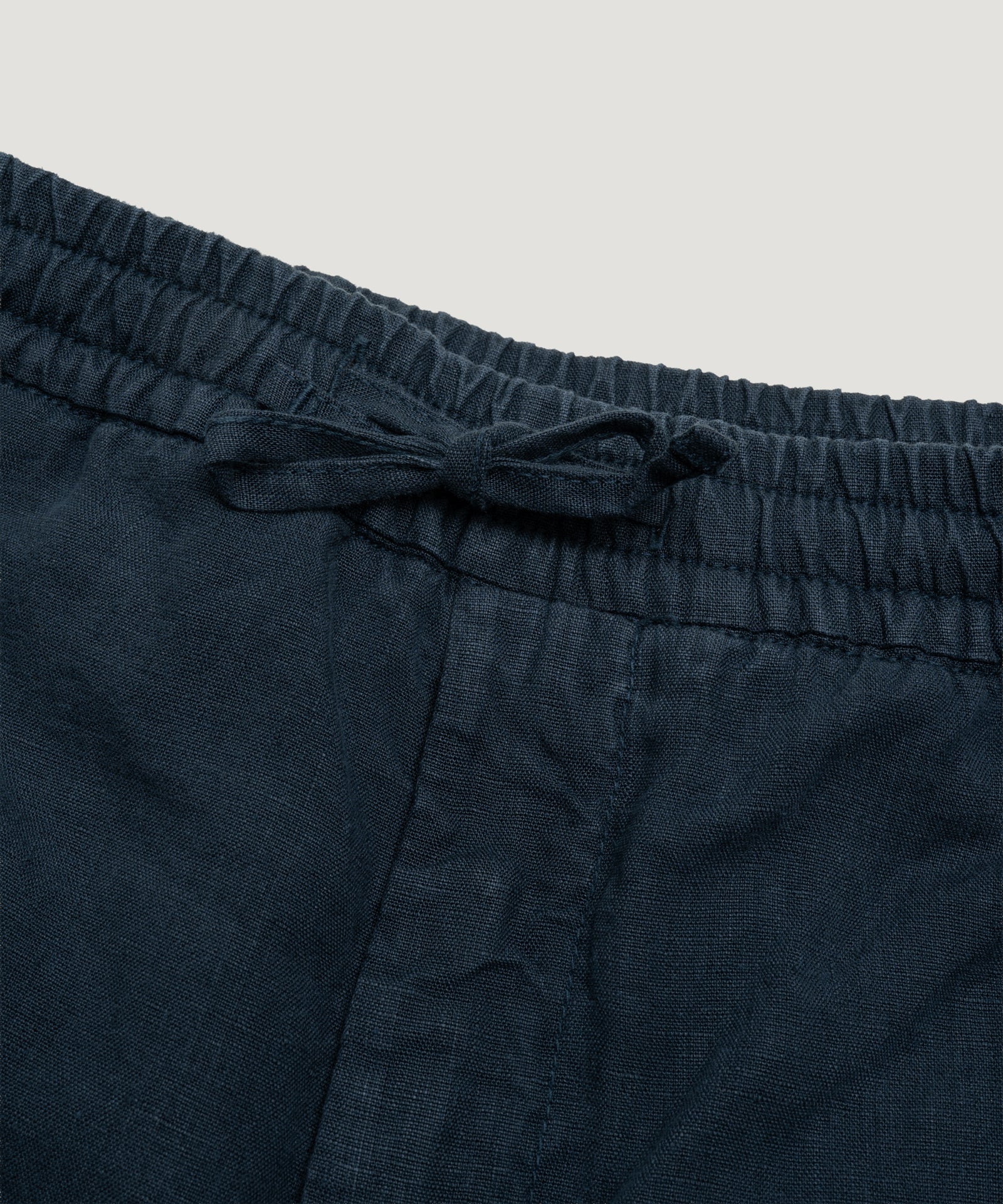 Bermuda shorts gewassen linnen donkerblauw - Image 4