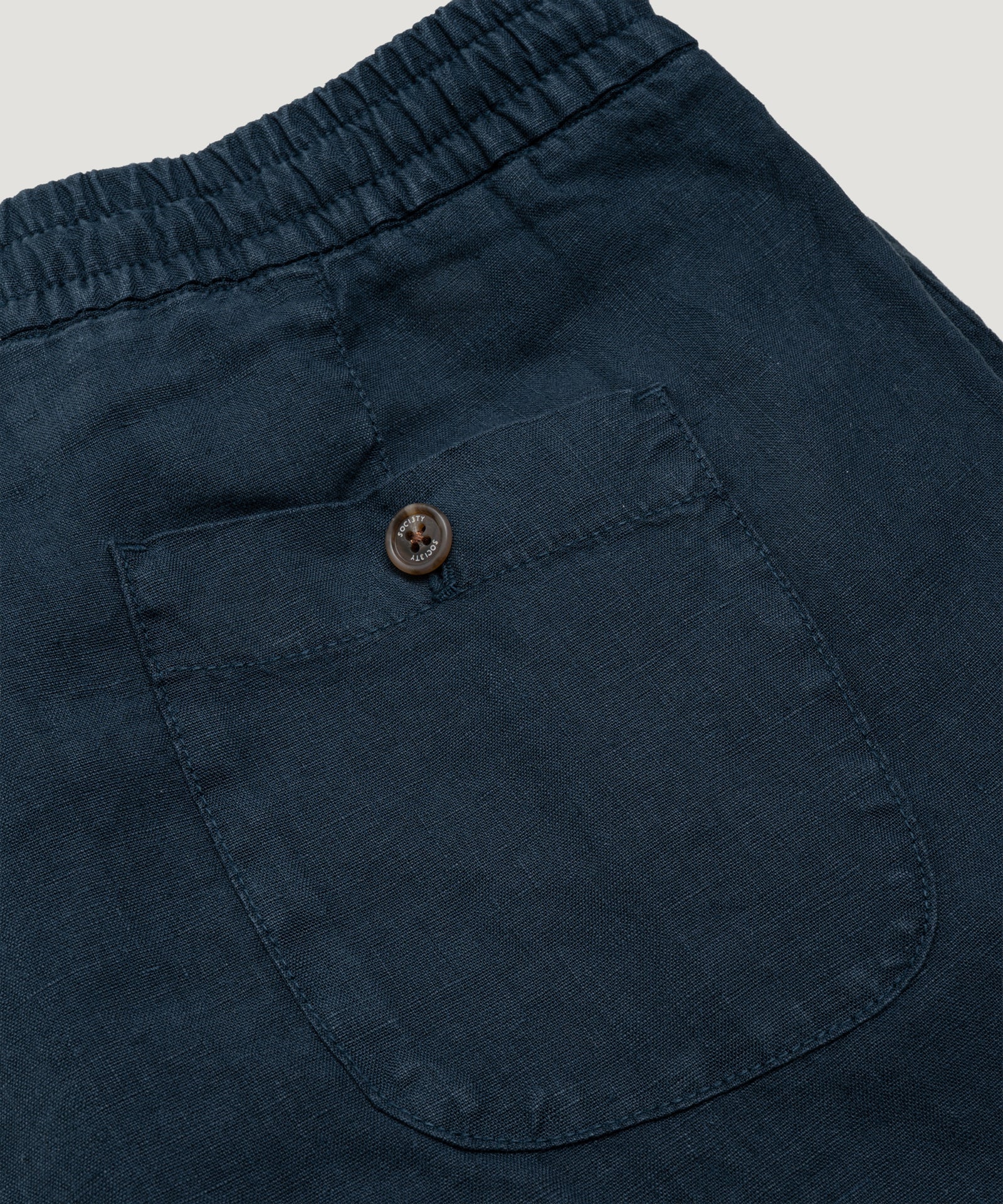 Bermuda shorts gewassen linnen donkerblauw - Image 6