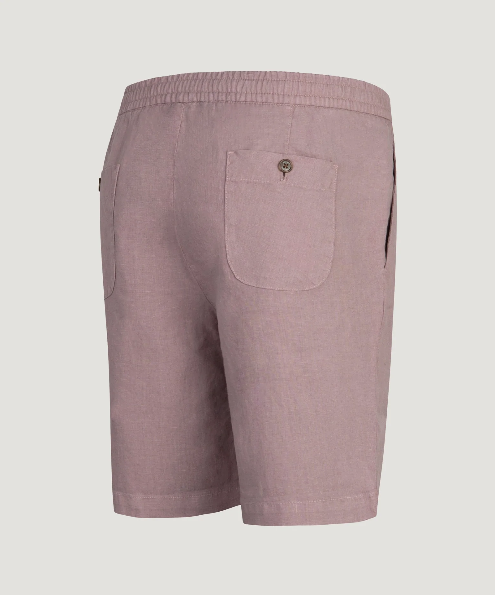 Bermuda shorts gewassen linnen oudroze - Image 3