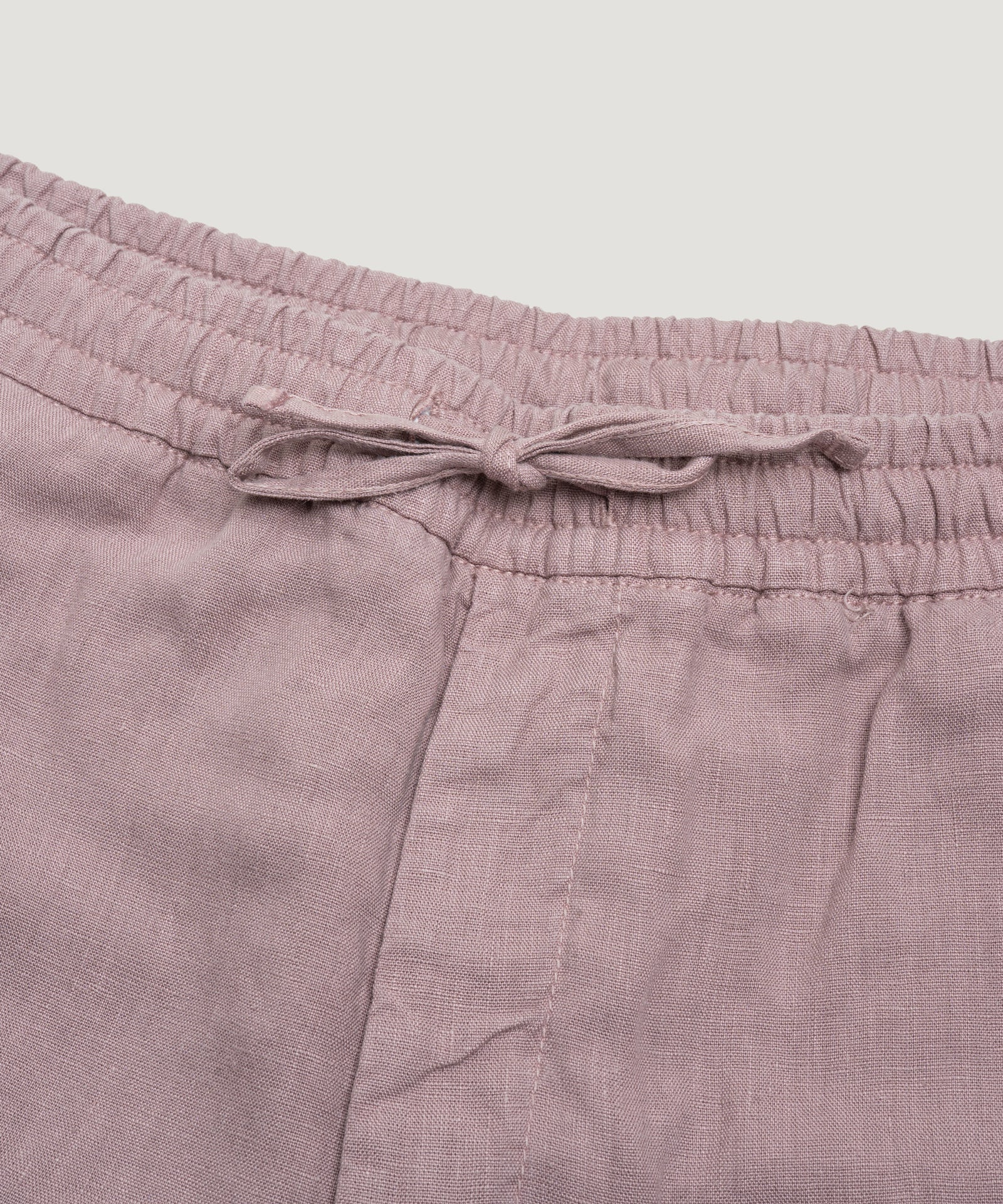 Bermuda shorts gewassen linnen oudroze - Image 4
