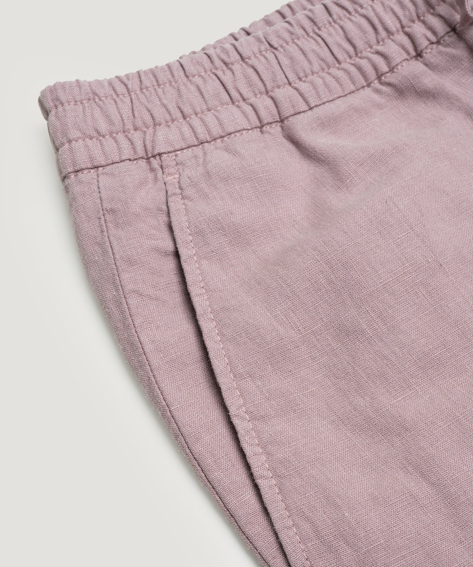 Bermuda shorts gewassen linnen oudroze - Image 5