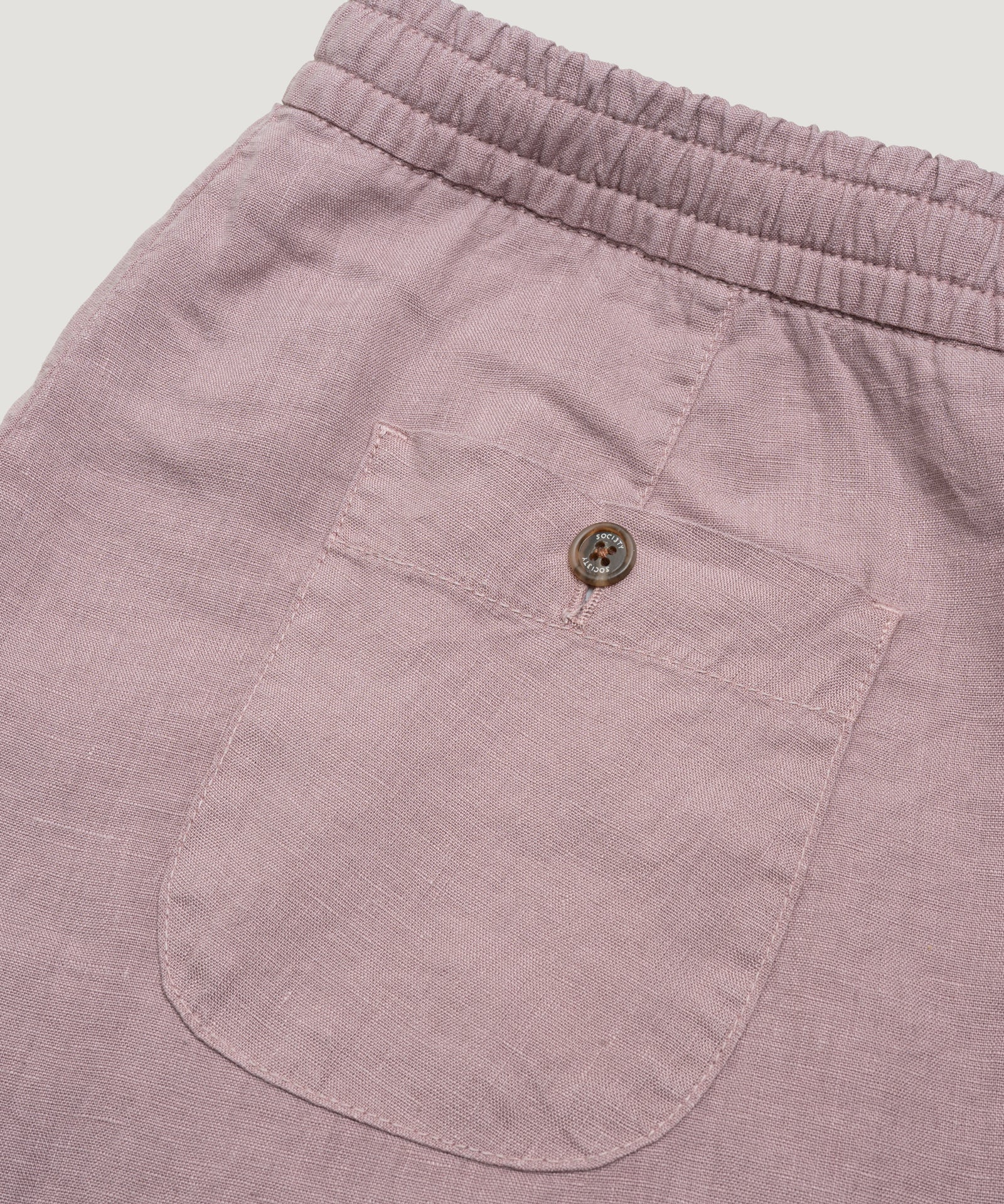 Bermuda shorts gewassen linnen oudroze - Image 6