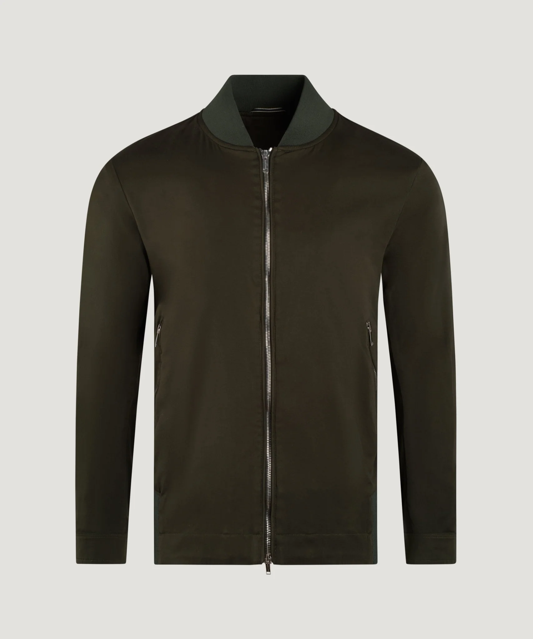 Bomberjack fine cotton gabardine donkergroen