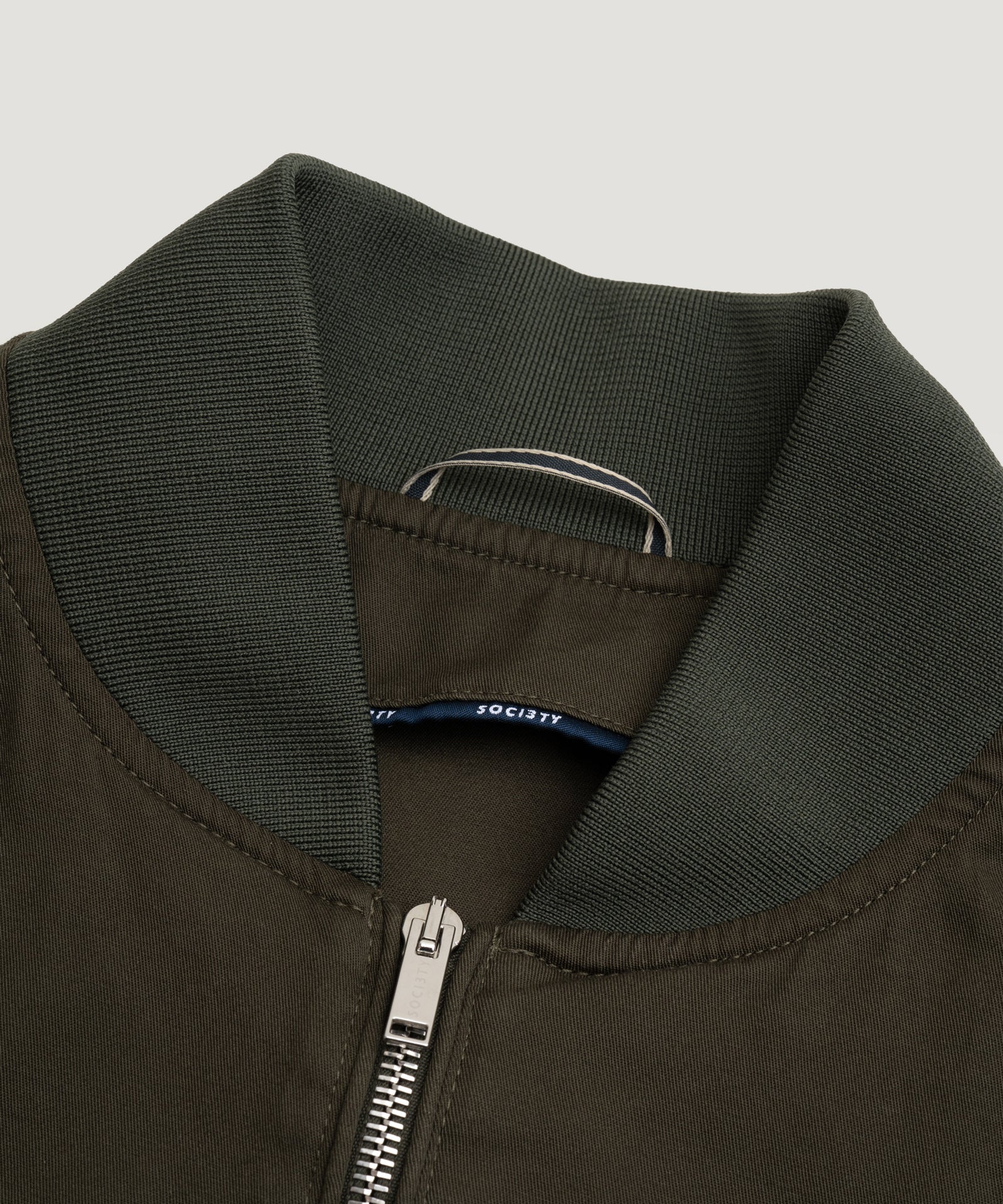 Bomberjack fine cotton gabardine donkergroen - Image 2